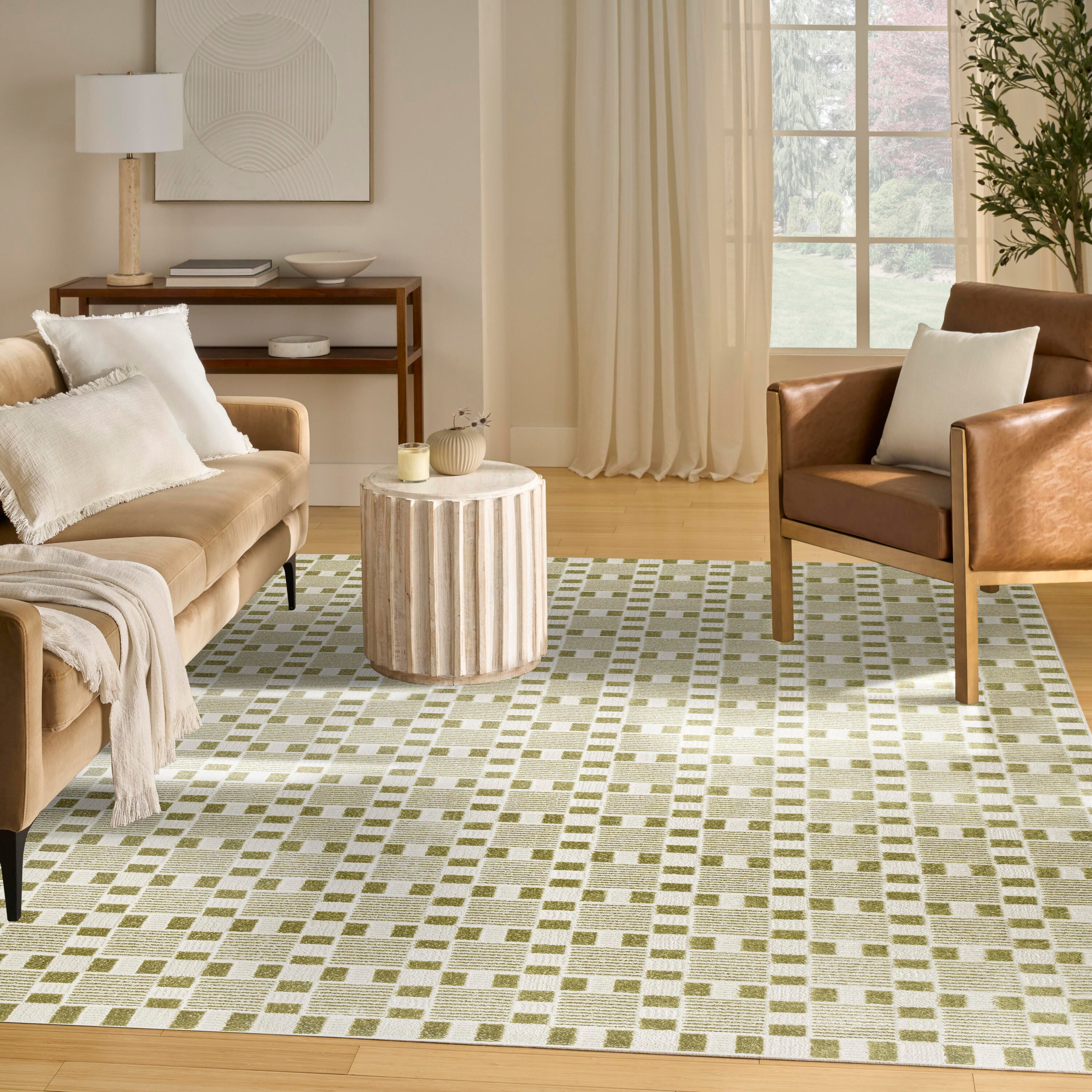 Nourison Home Nordic Aesthetic 8' x 10' Area Rug, Green, large
