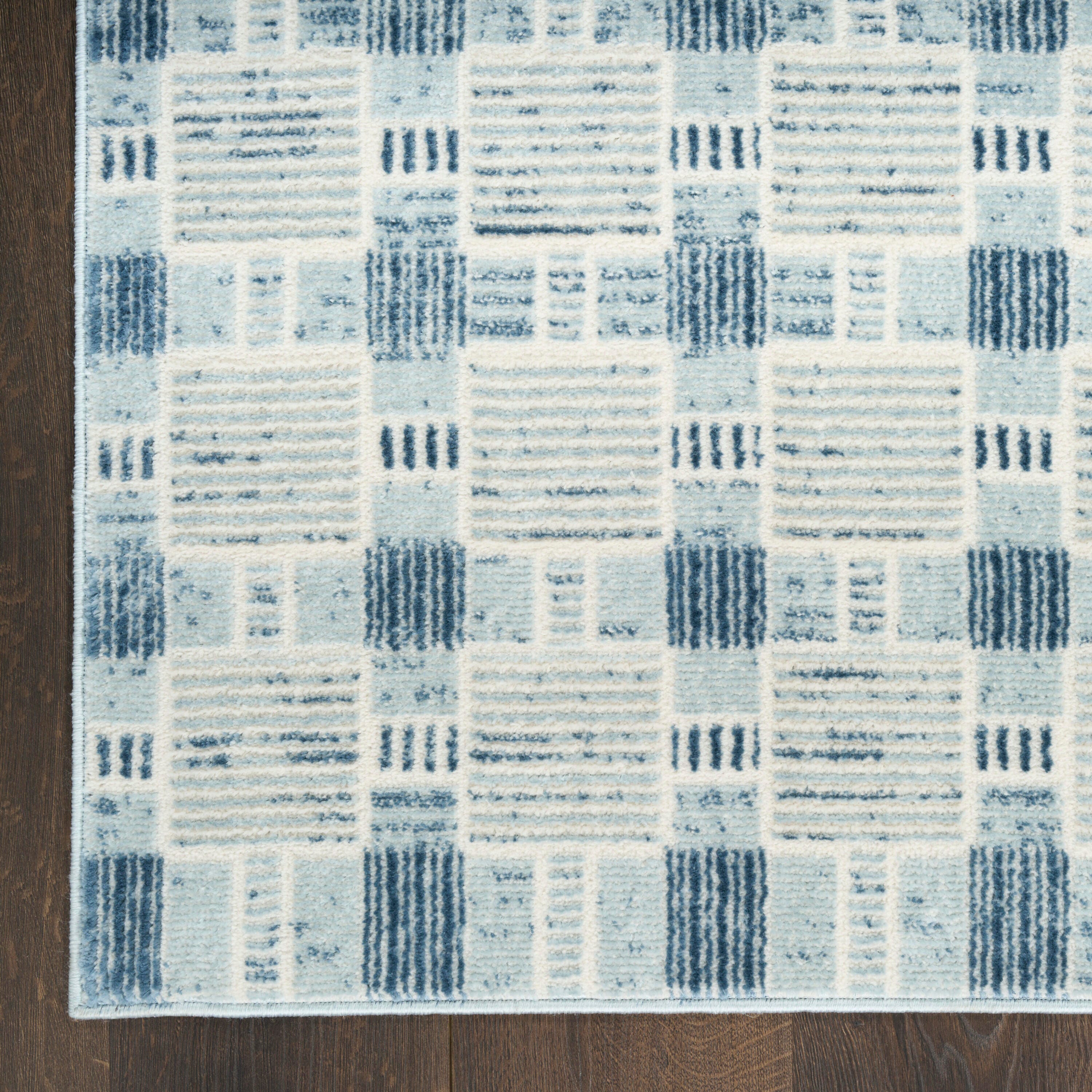 Nourison Home Nordic 2' x 6' Runner Rug, Blue, large