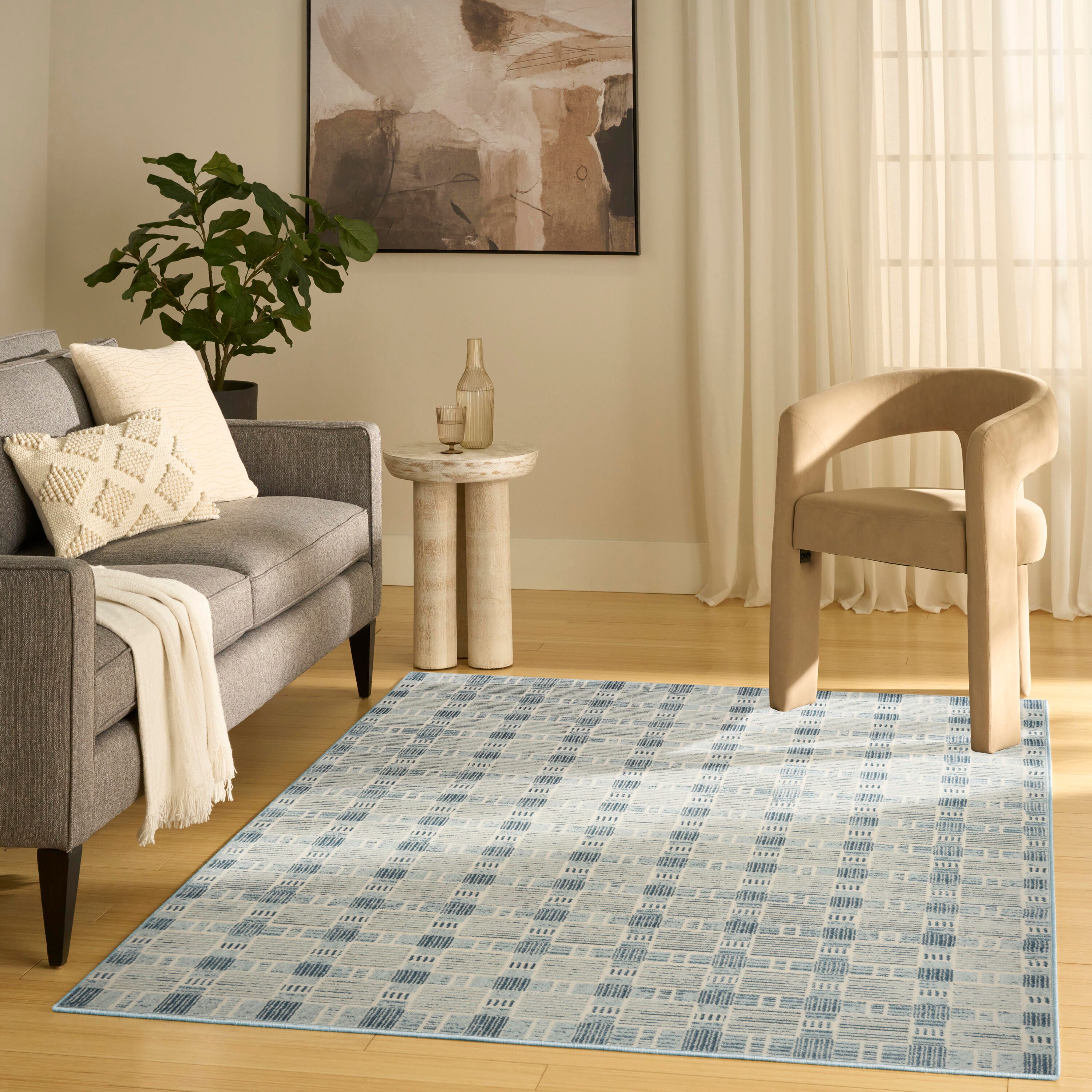 Nourison Home Nordic 4' x 6' Area Rug, Blue, large