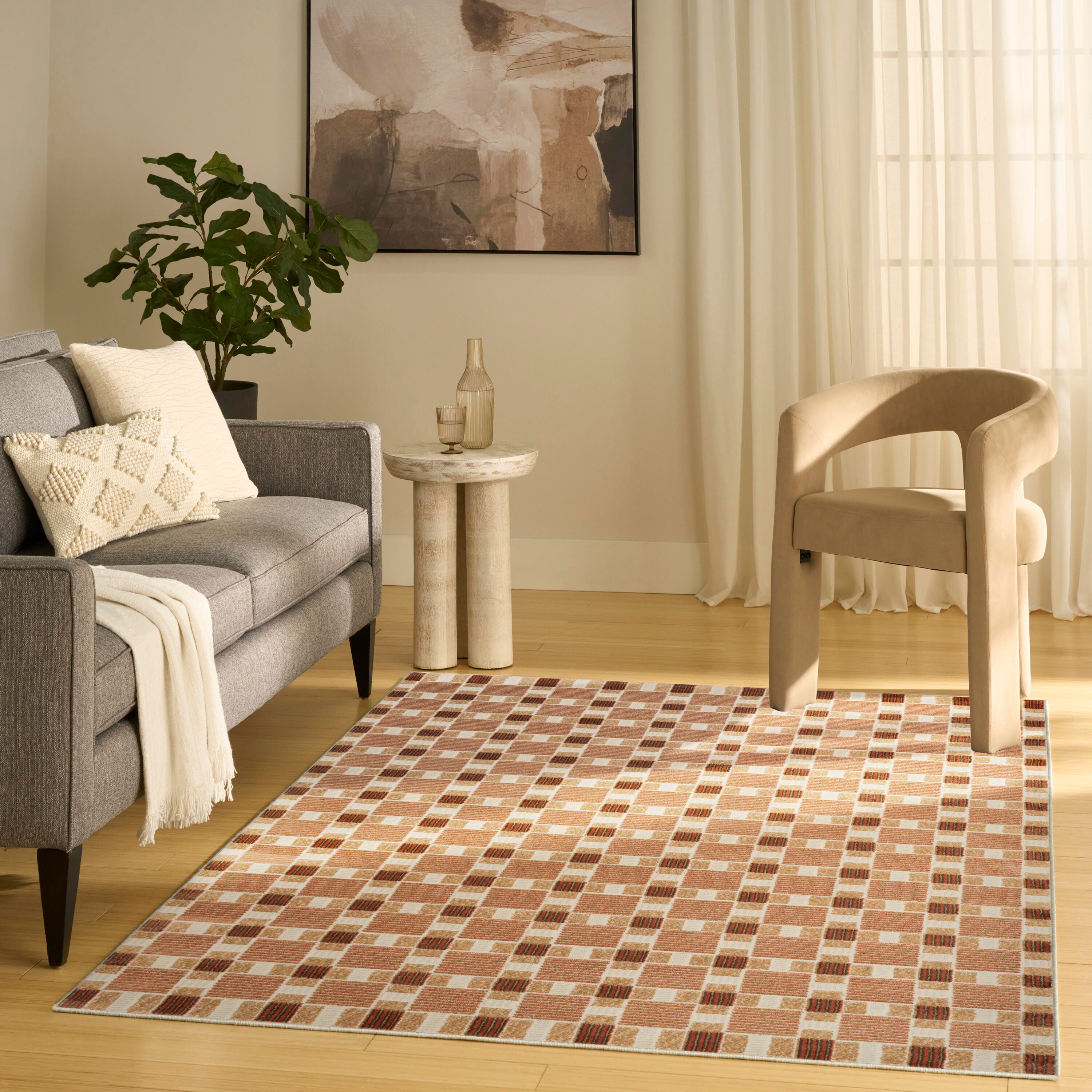 Nourison Home Nordic 4' x 6' Area Rug, Rust, large