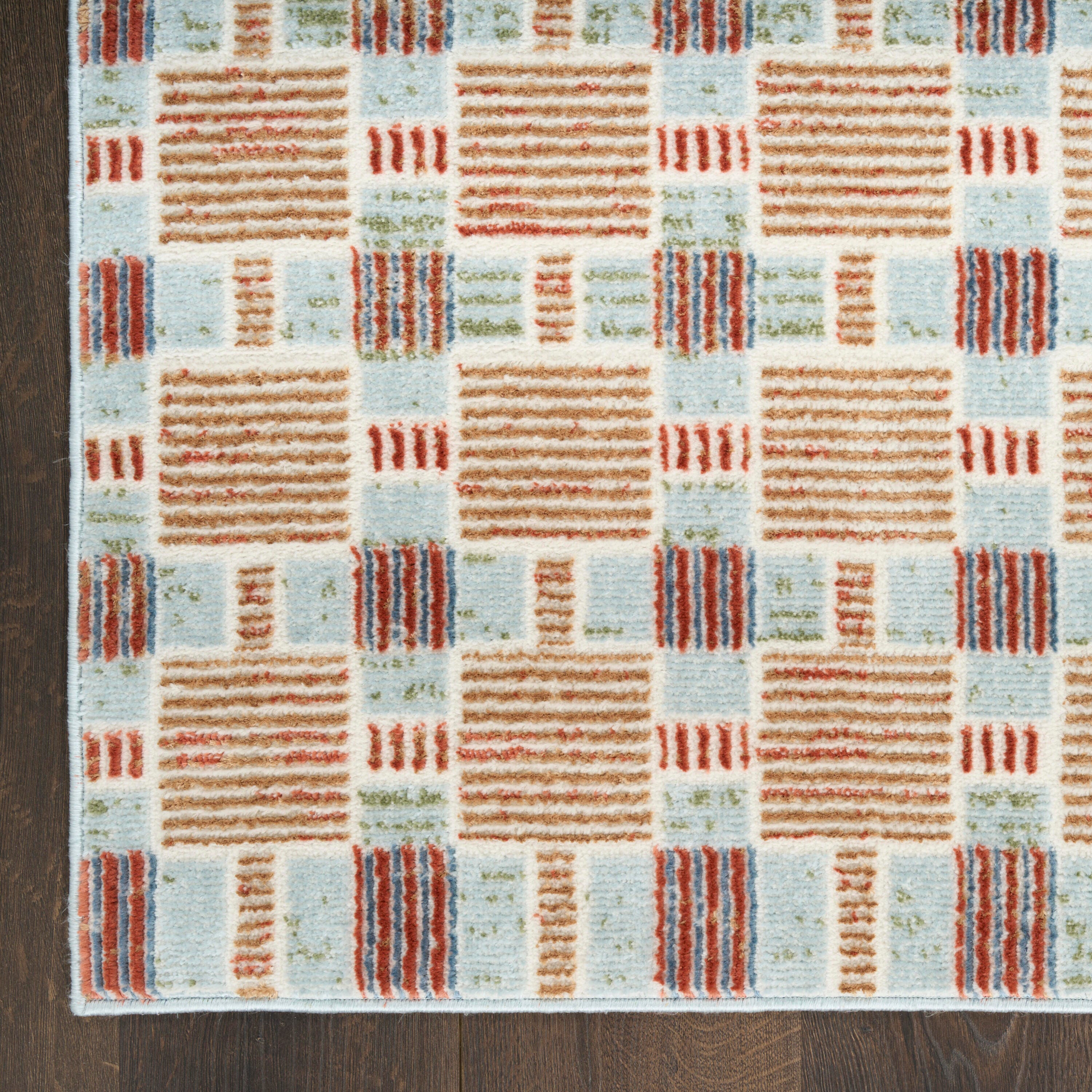 Nourison Home Nordic 2' x 6' Runner Rug, Rust/Multi, large