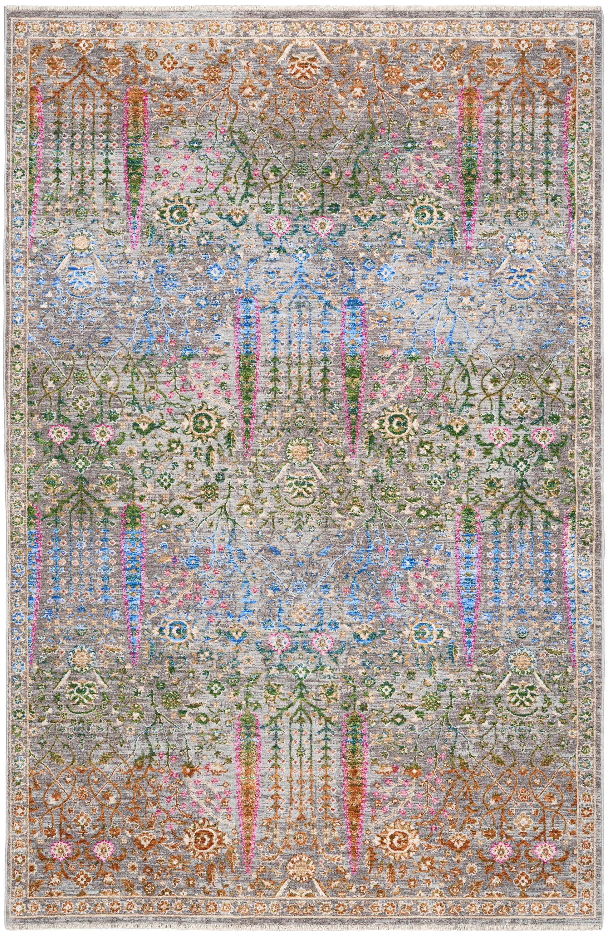 Nourison Home 5' x 8' Botanical Area Rug, Blue/Multi, large