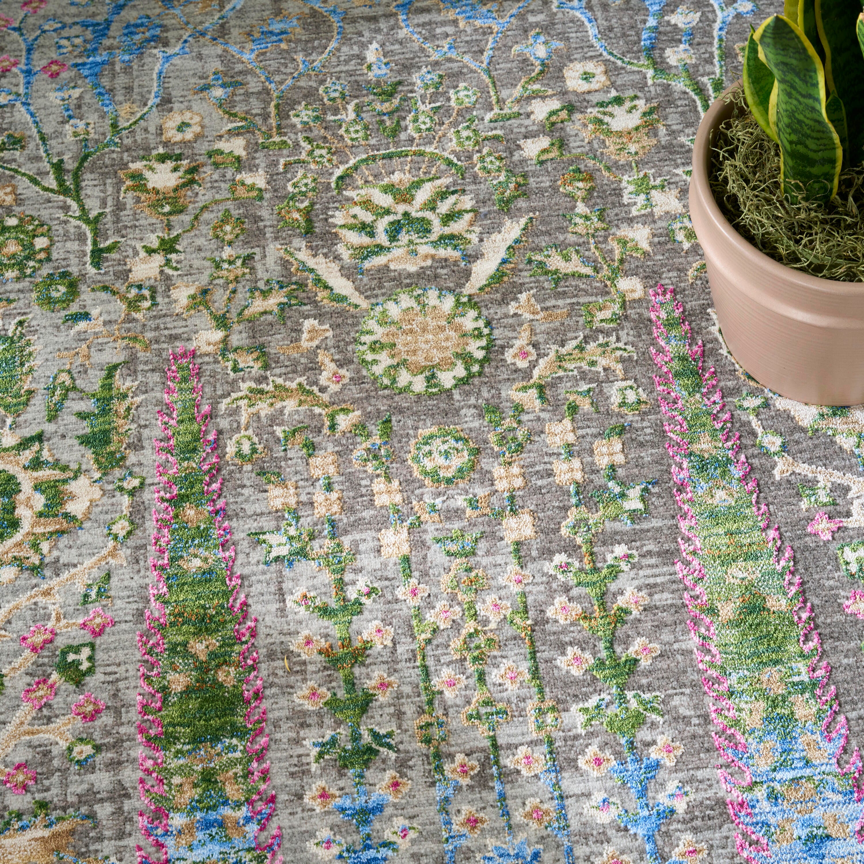 Nourison Home 8' x 10' Botanical Area Rug, Blue/Multi, large
