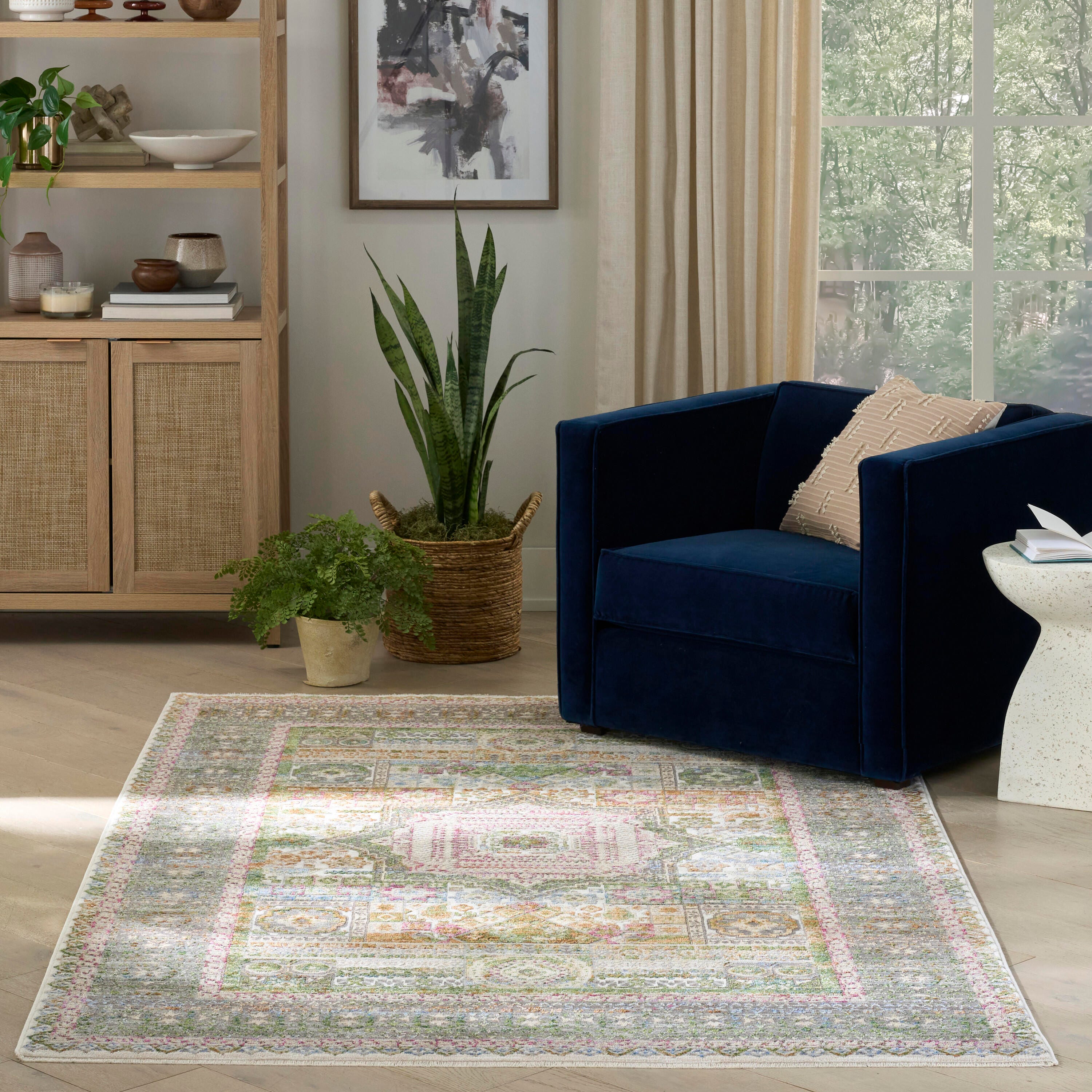 Nourison Home 5' x 8' Geometric Area Rug, Multi, large