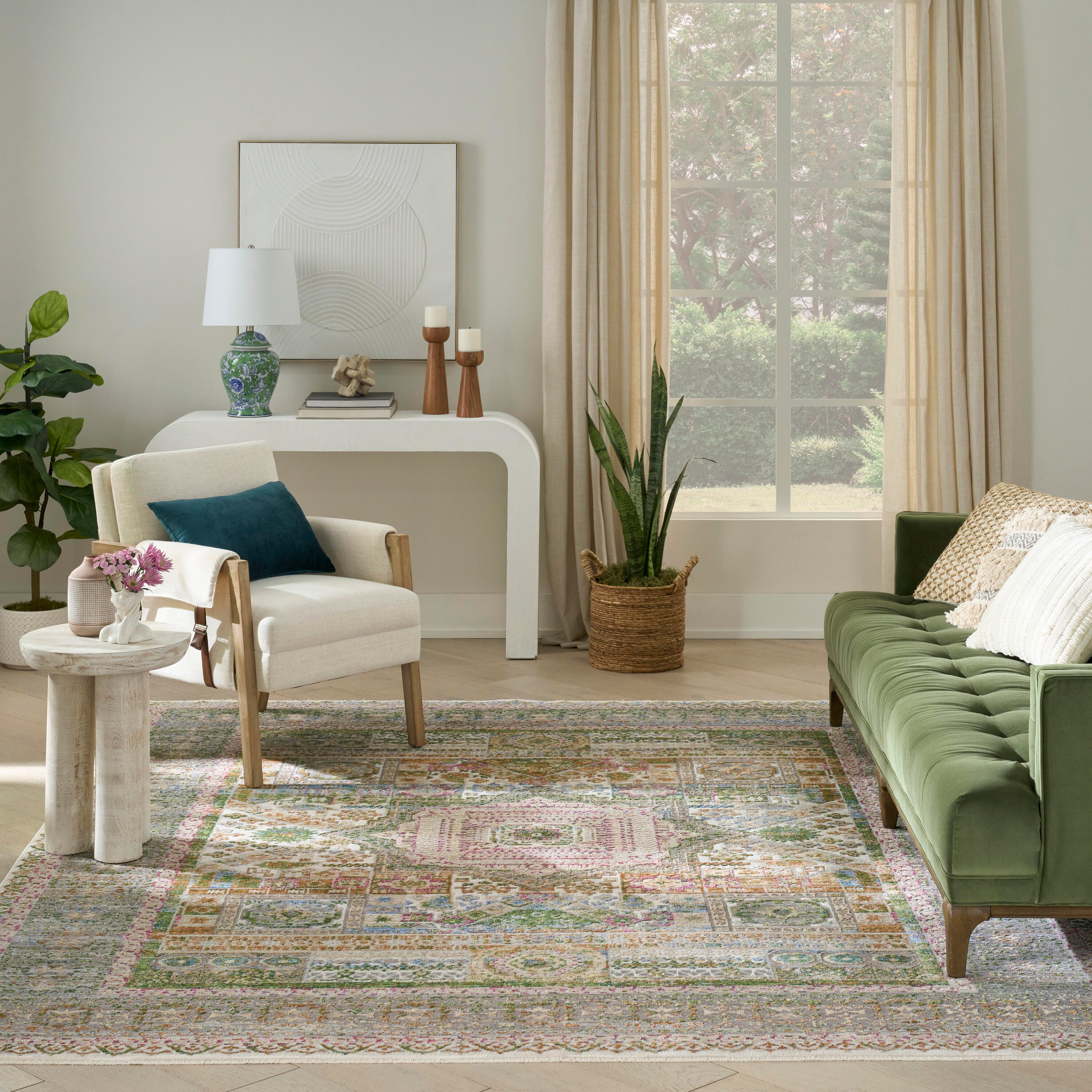 Nourison Home 8' x 10' Geometric Area Rug, Multi, large