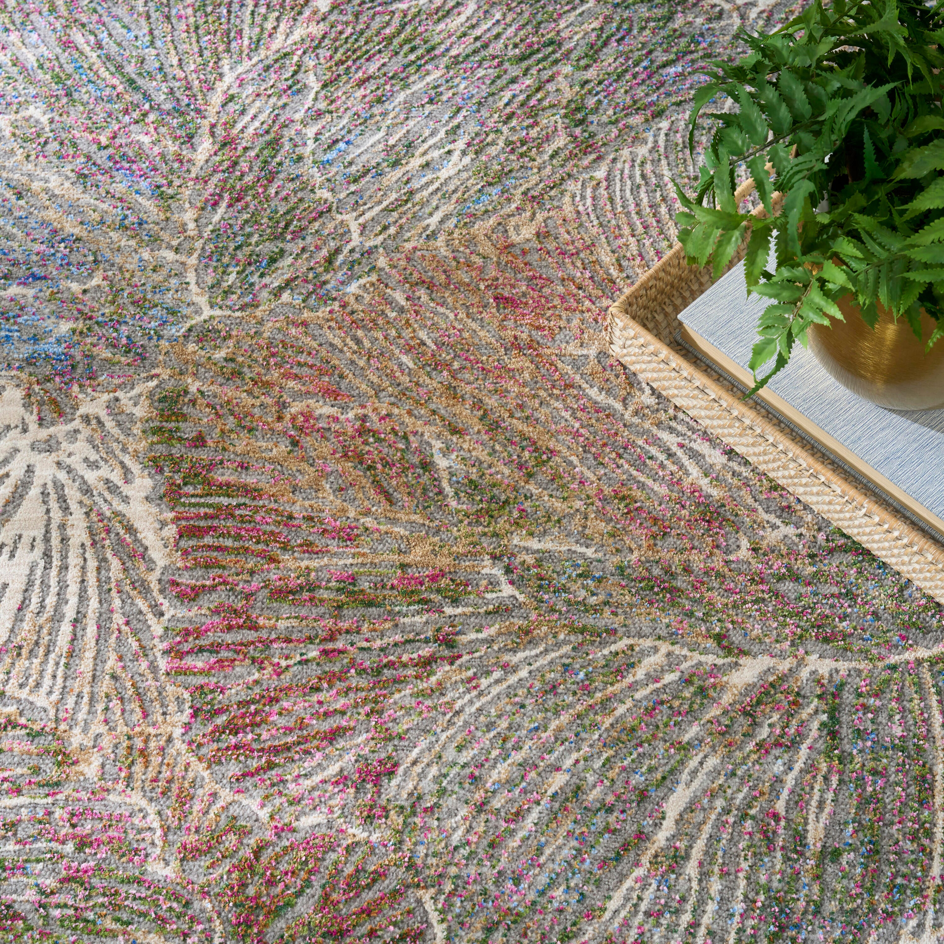 Nourison Home 5' x 8' Area Rug, Sage/Multi, large