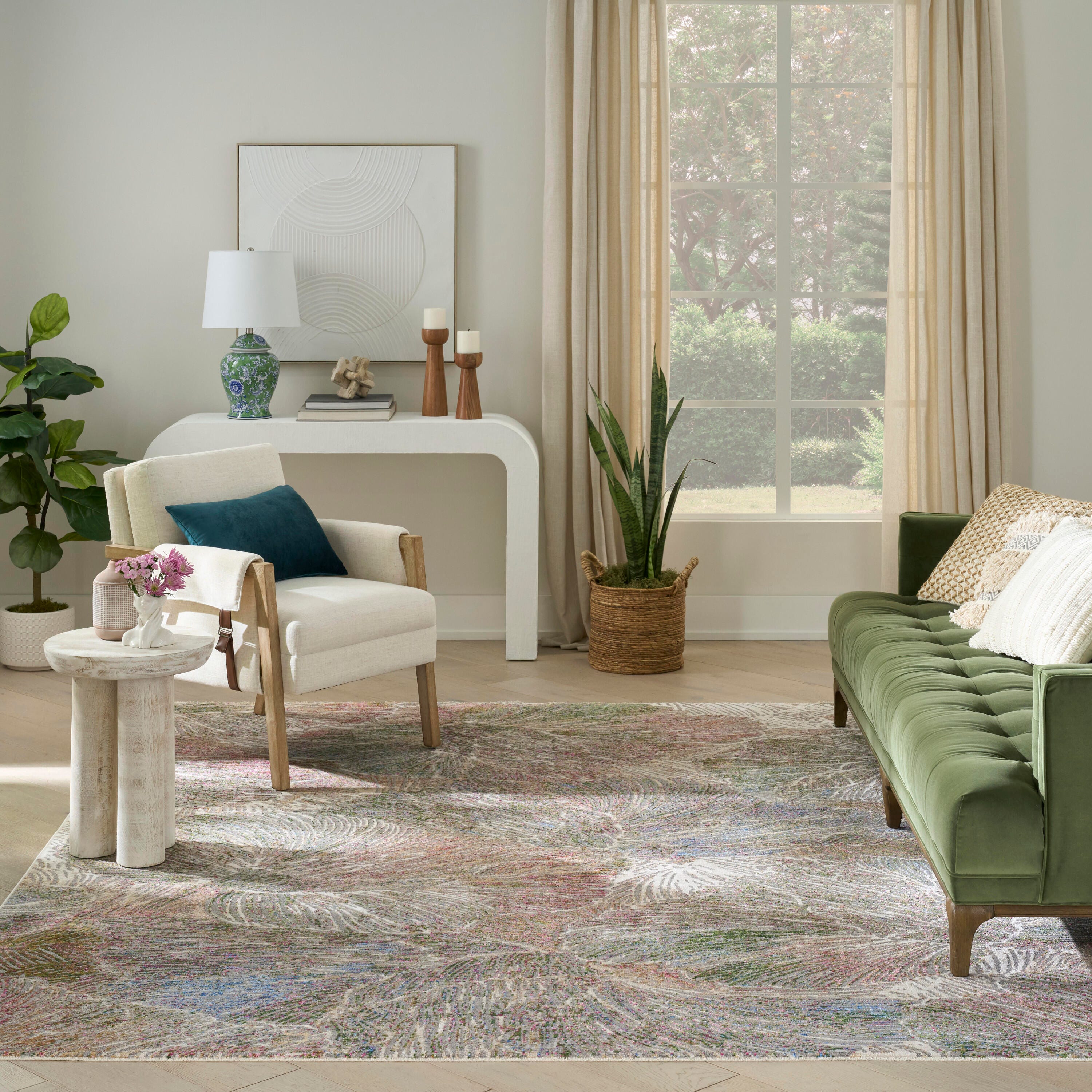 Nourison Home 8' x 10' Area Rug, Sage/Multi, large