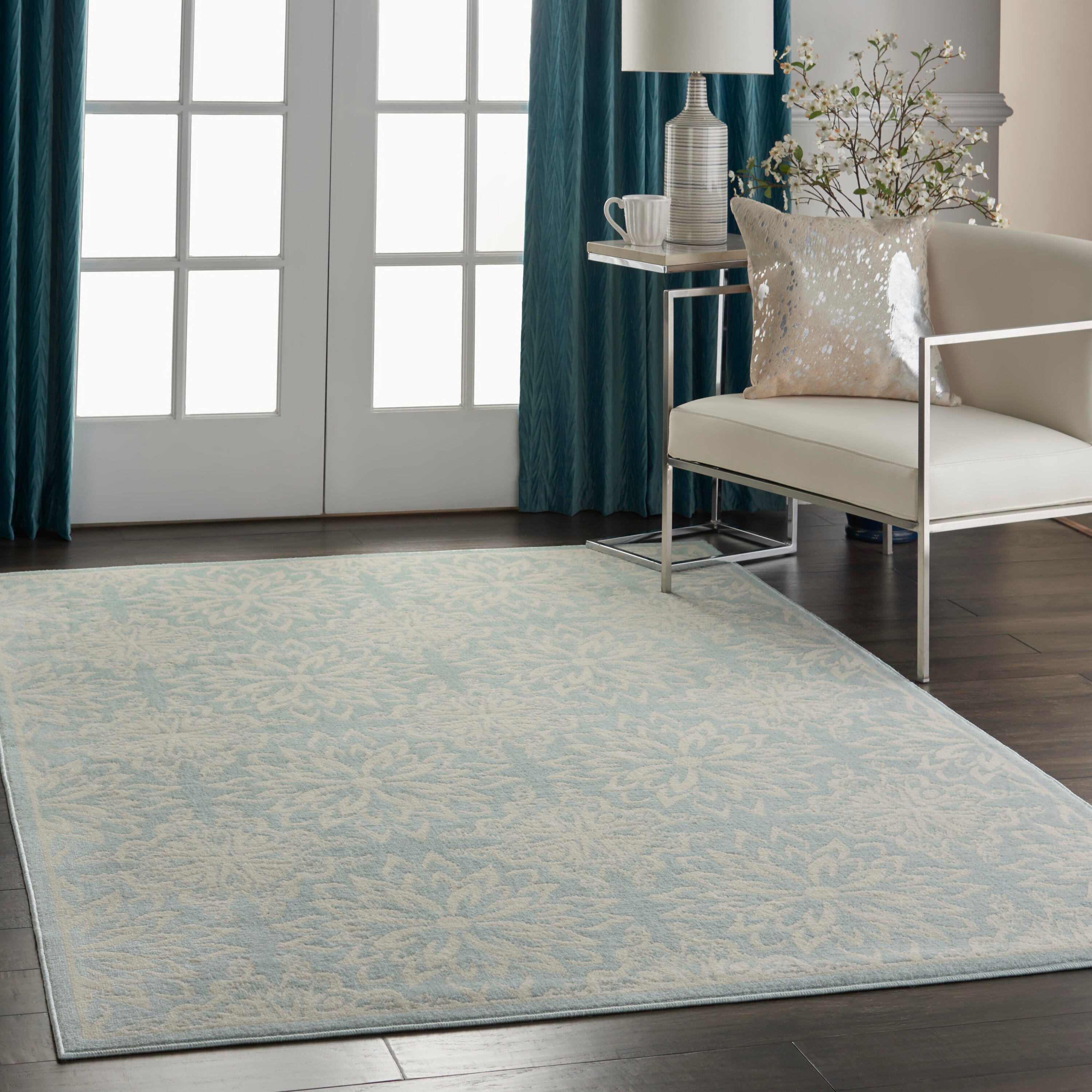 Nourison Home Jubilant 4' x 6'  Floral Area Rug, Ivory/Green, large