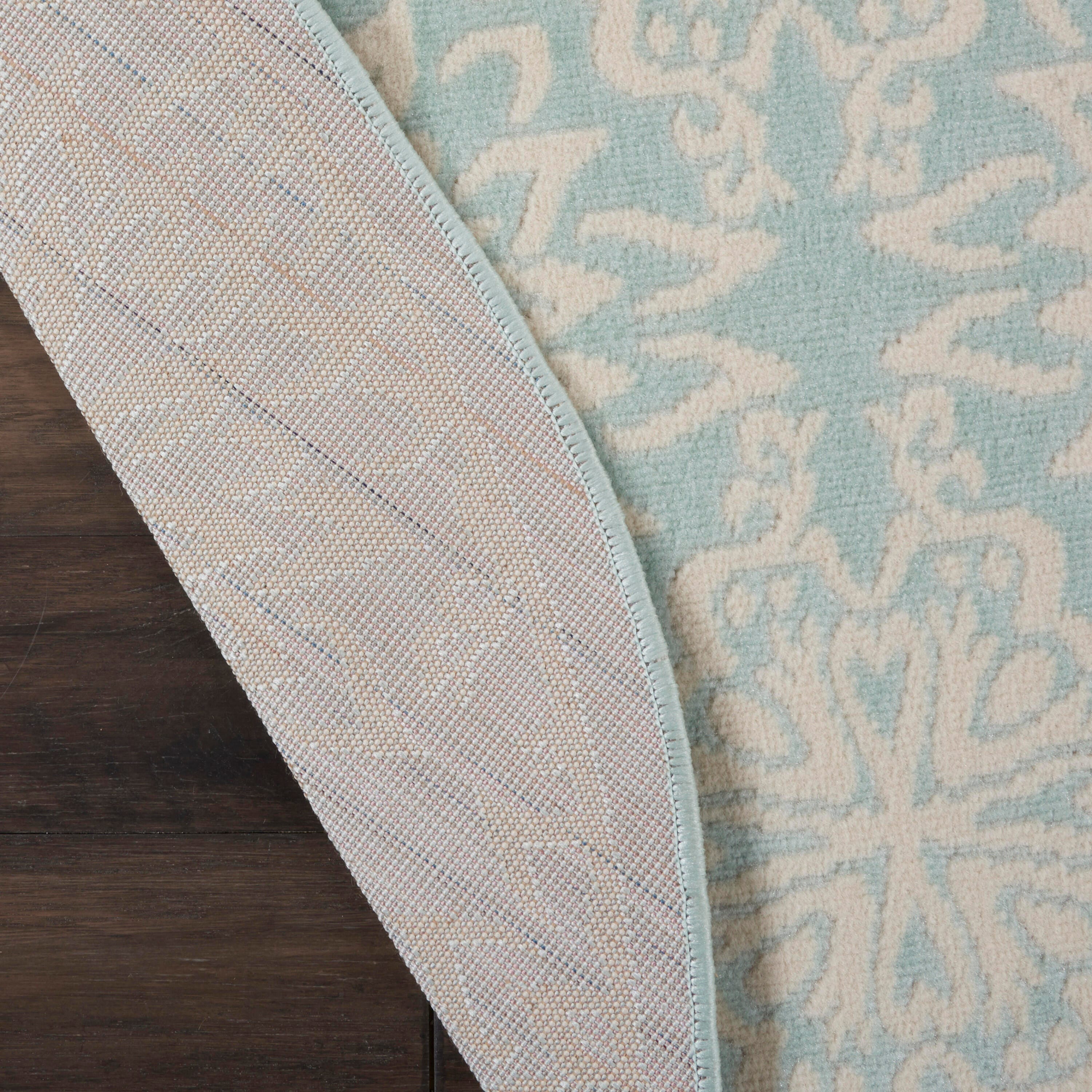 Nourison Home Jubilant 5'  Round Floral Area Rug, Ivory/Green, large