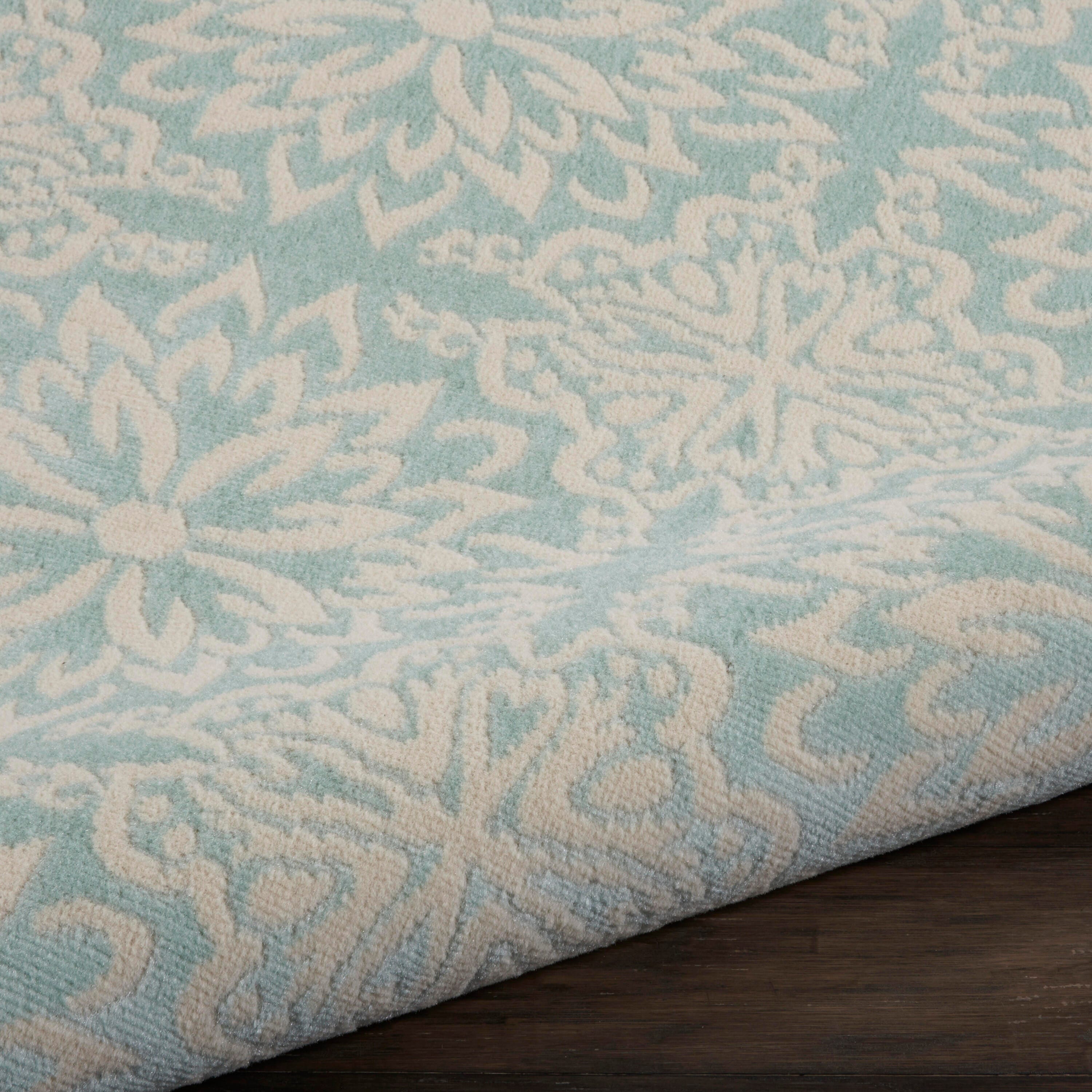 Nourison Home Jubilant 5'  Round Floral Area Rug, Ivory/Green, large