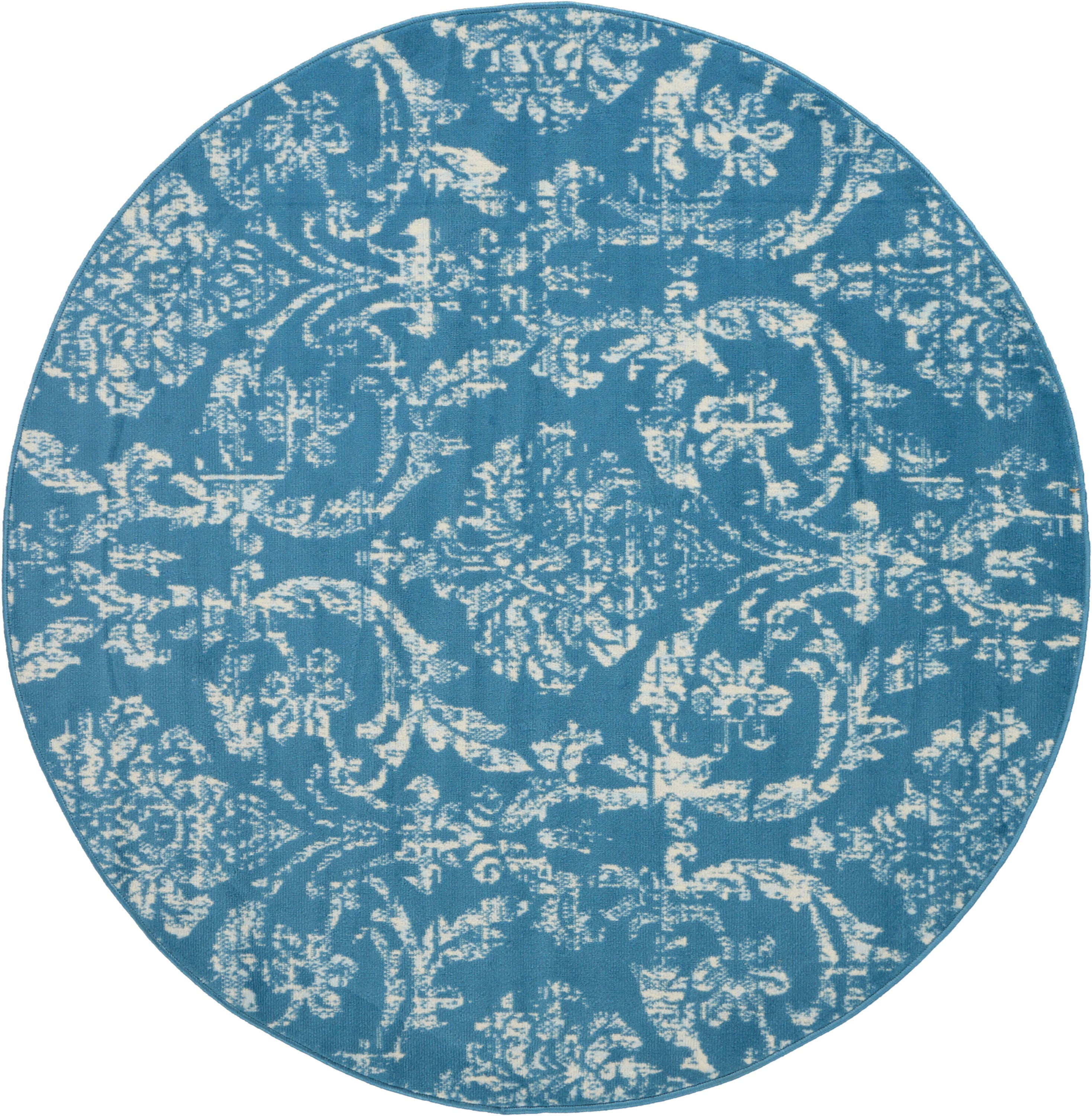 Nourison Home Jubilant 5' Round Area Rug, Blue, large