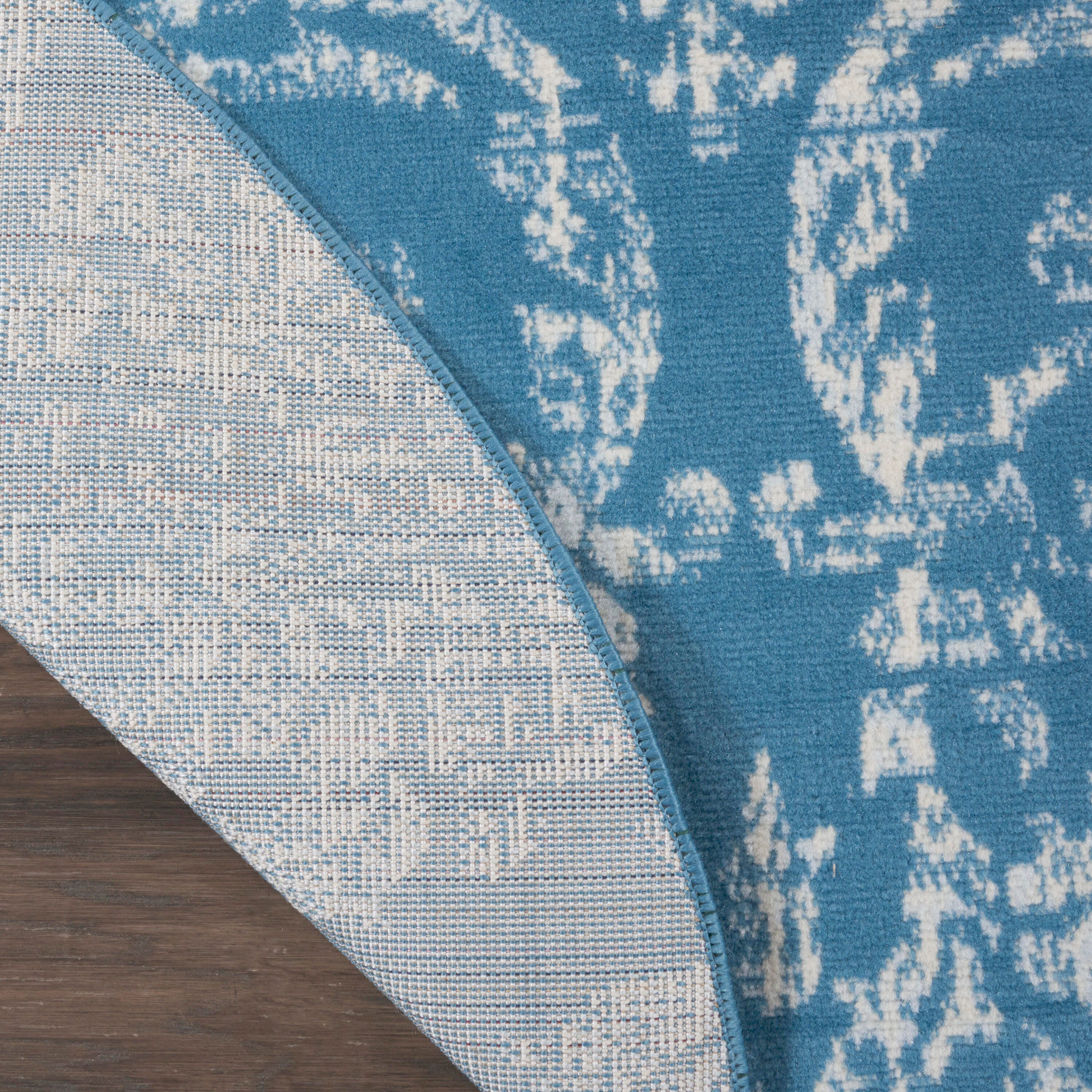 Nourison Home Jubilant 5' Round Area Rug, Blue, large