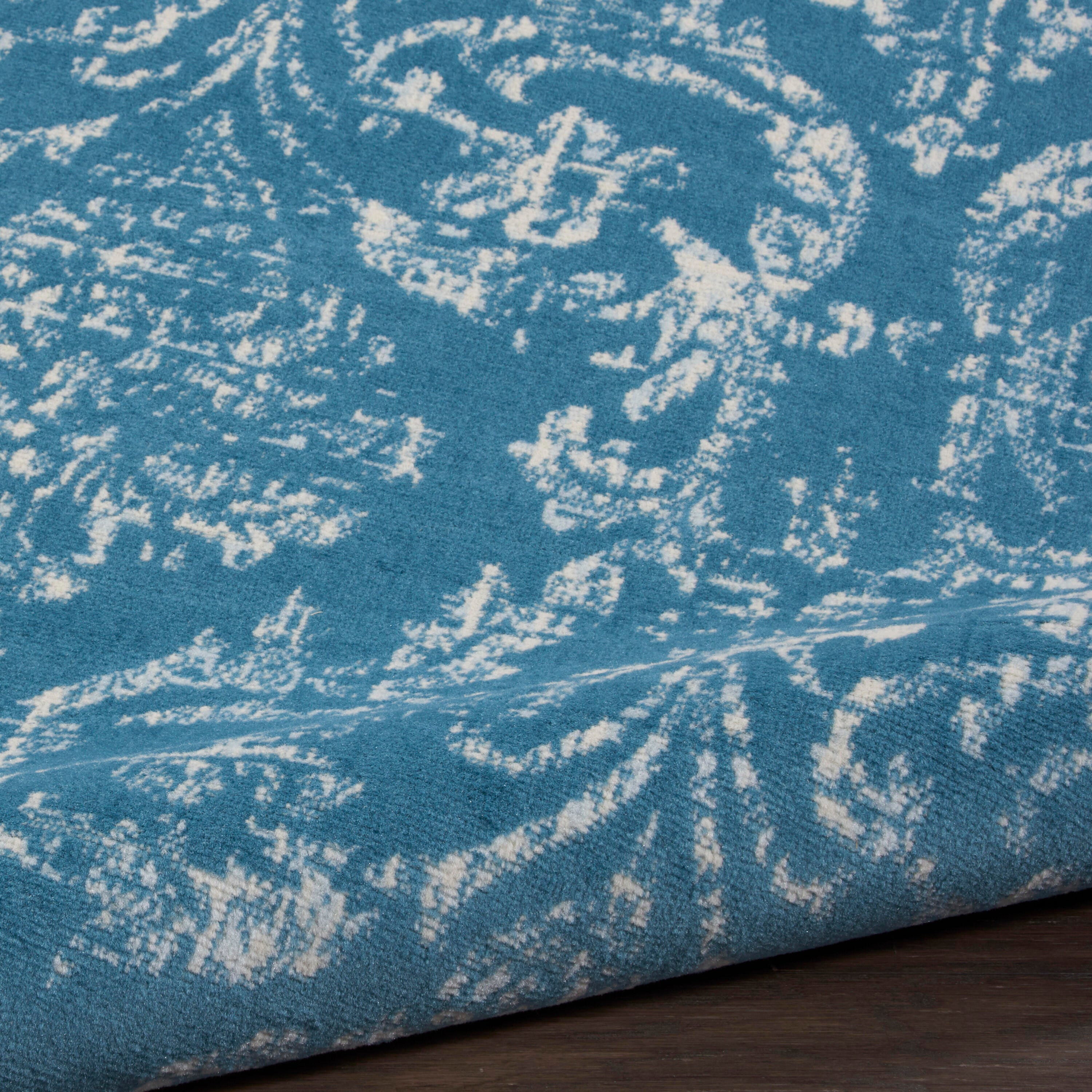 Nourison Home Jubilant 5' Round Area Rug, Blue, large