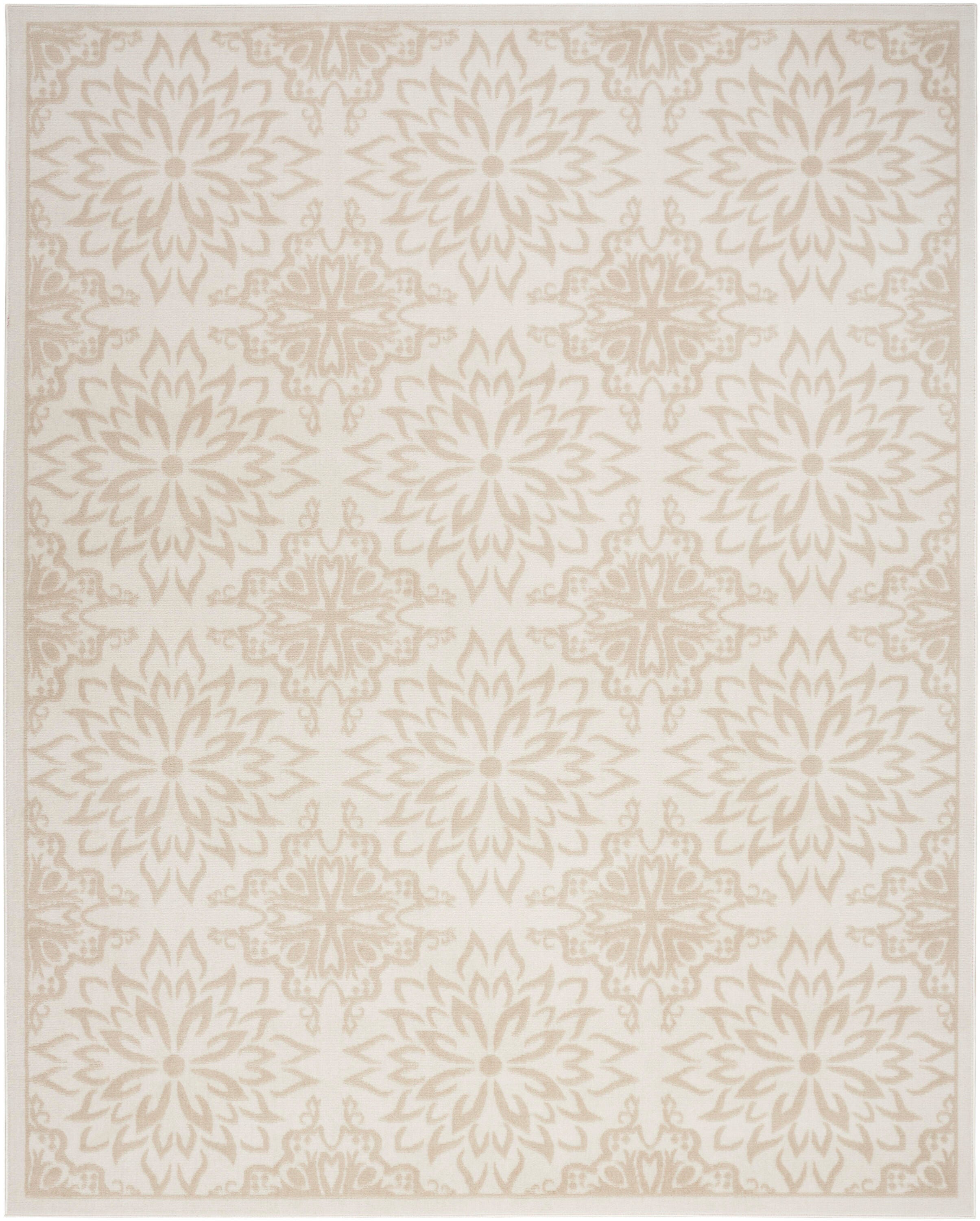 Nourison Home Jubilant 5' x 7'  Floral Area Rug, Ivory/Beige, large