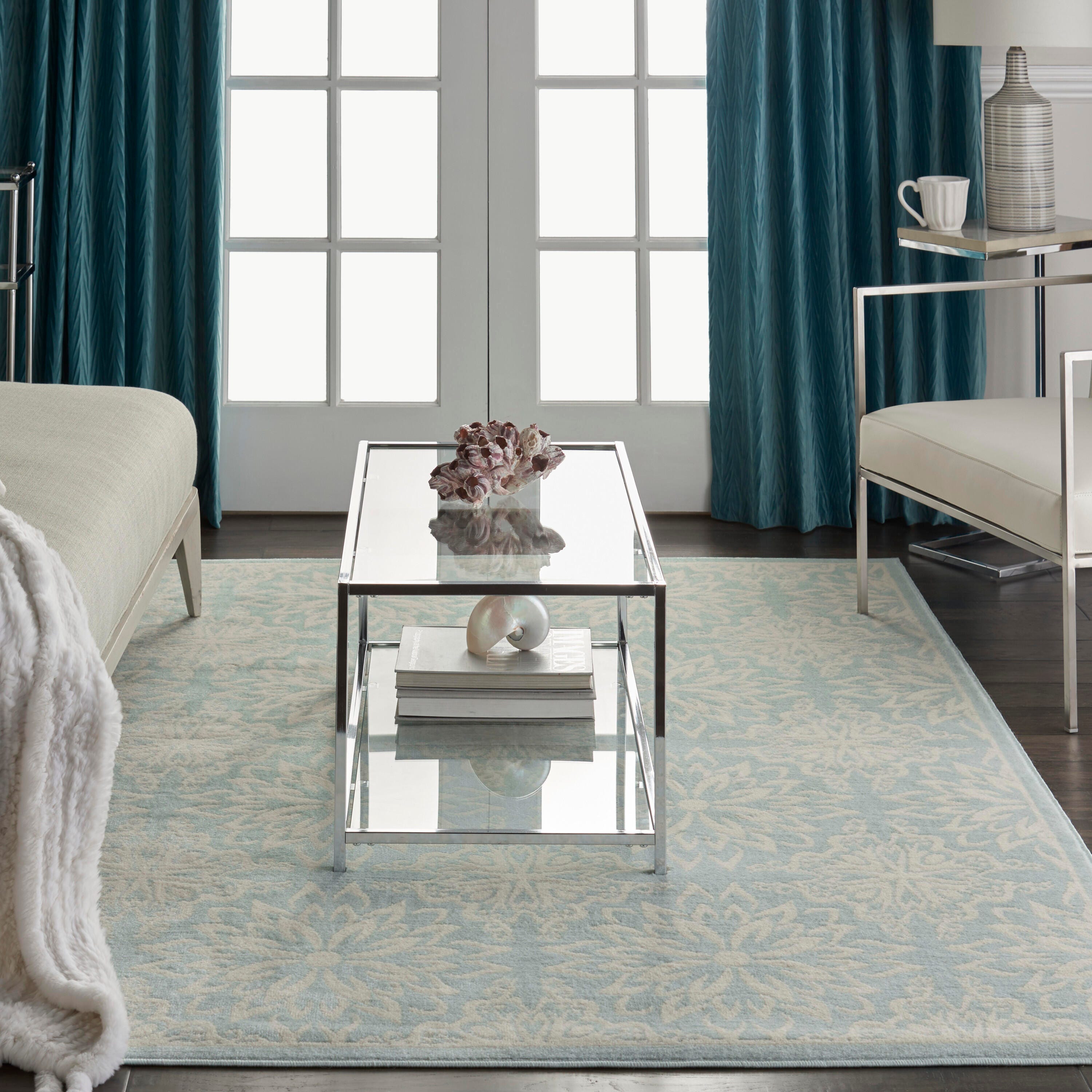 Nourison Home Jubilant 5' x 7'  Floral Area Rug, Ivory/Green, large