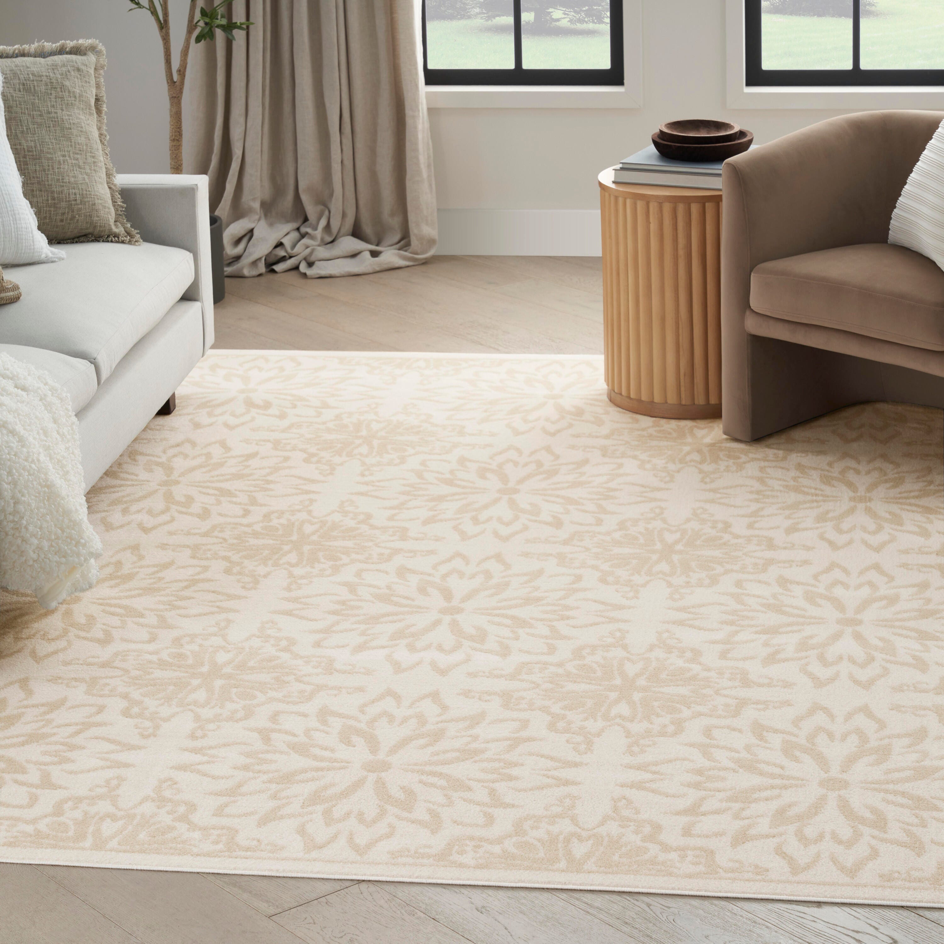 Nourison Home Jubilant 6' x 9'  Floral Area Rug, Ivory/Beige, rollover