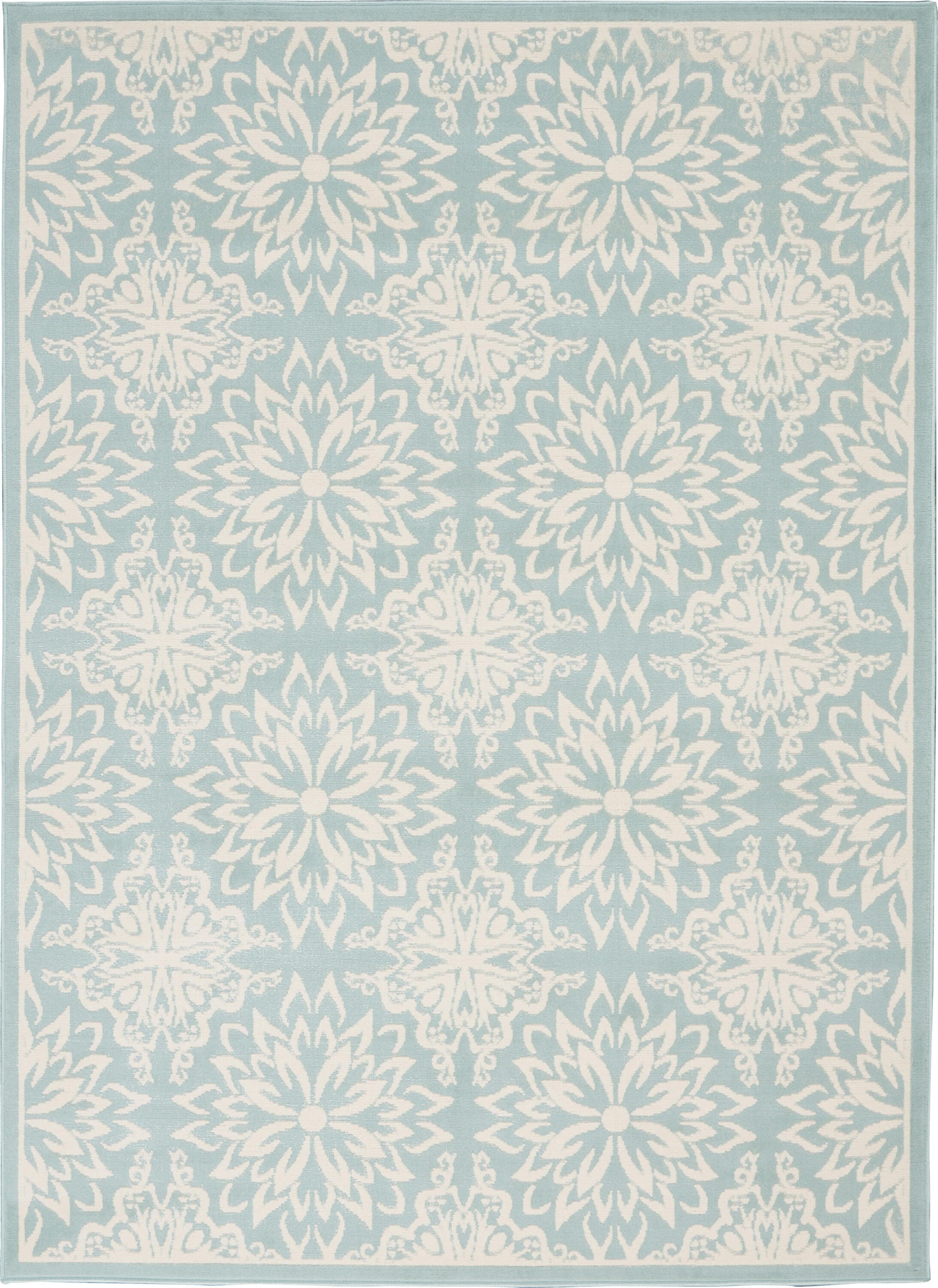 Nourison Home Jubilant 6' x 9'  Floral Area Rug, Ivory/Green, large