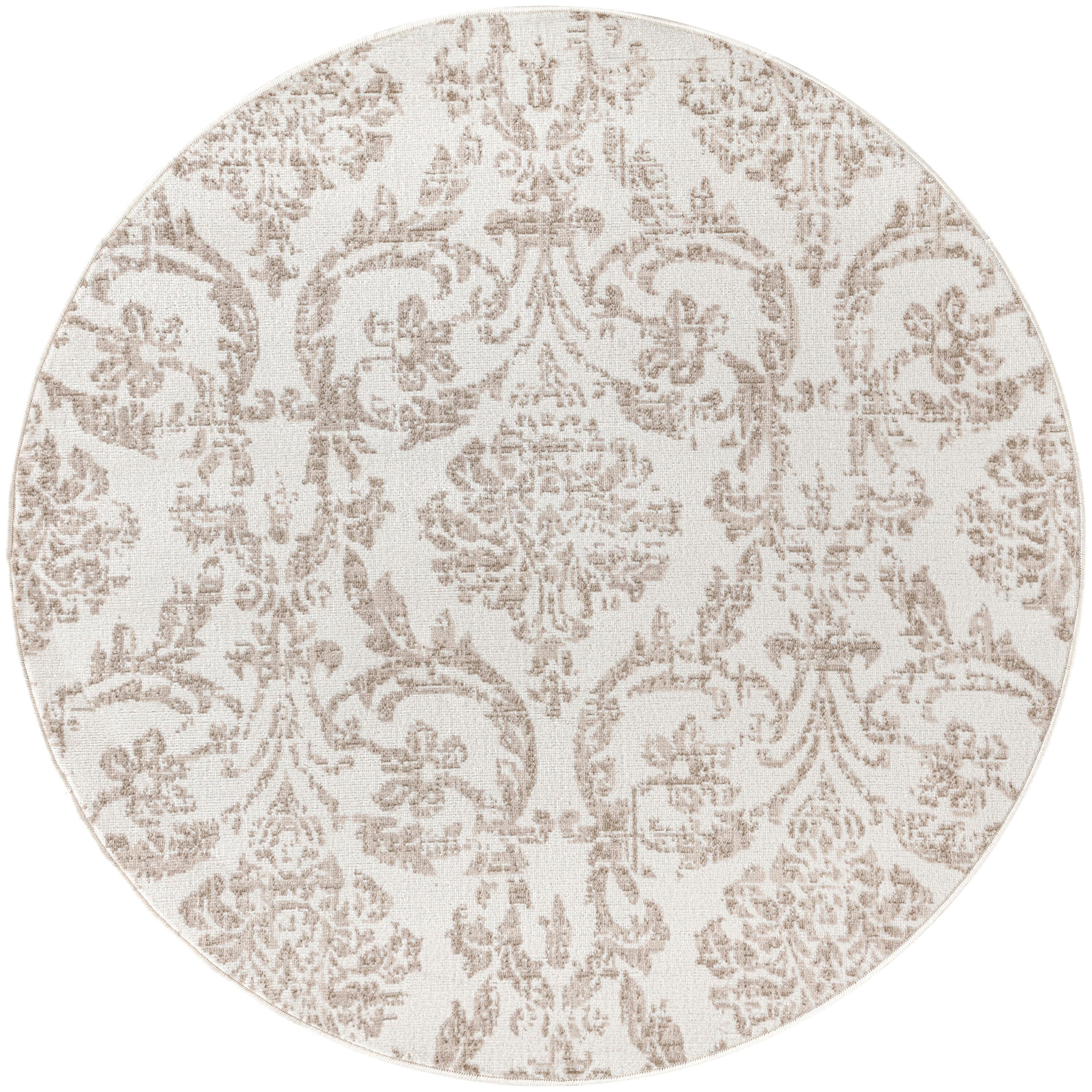 Nourison Home Jubilant 8' Round Area Rug, Ivory/Beige, large