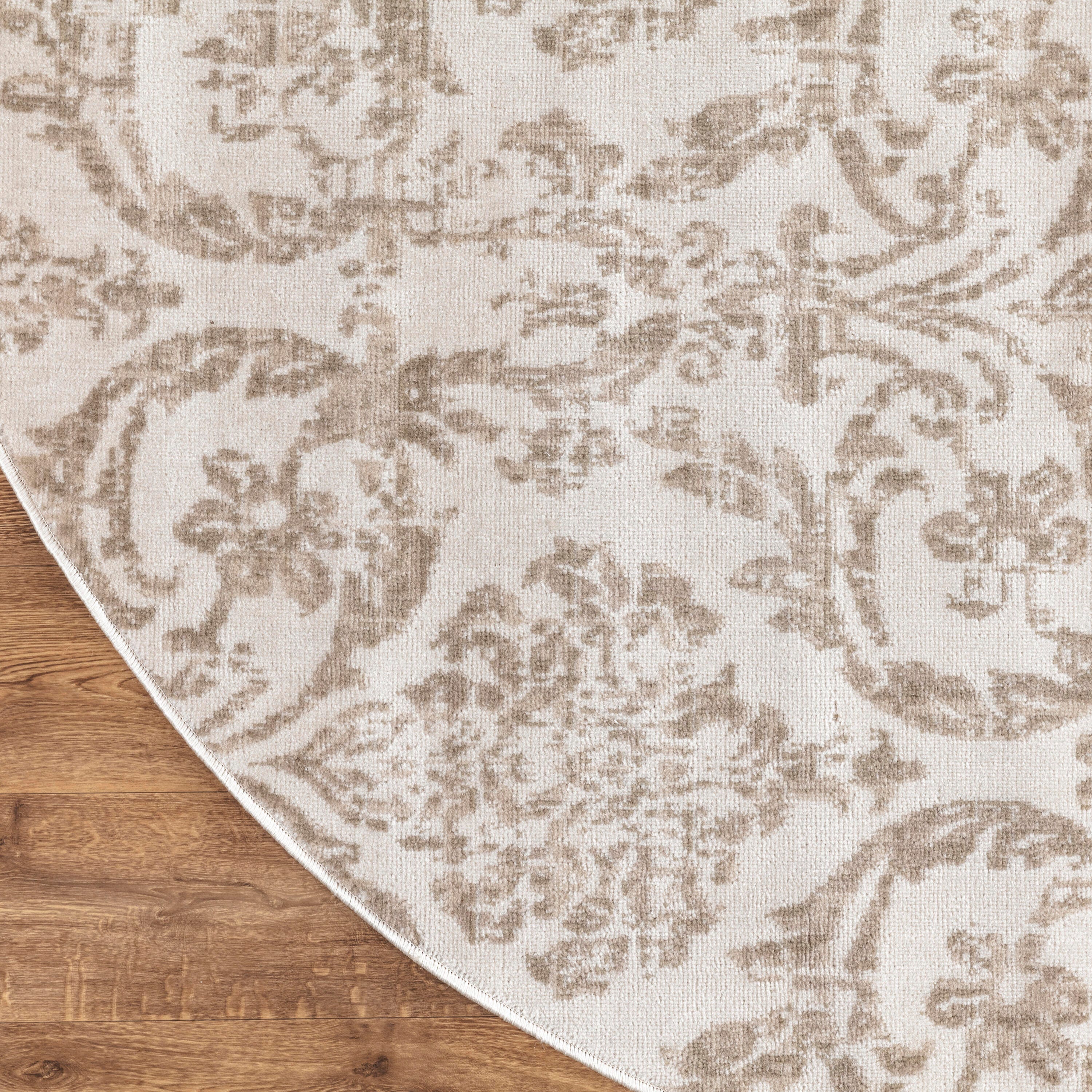 Nourison Home Jubilant 8' Round Area Rug, Ivory/Beige, large