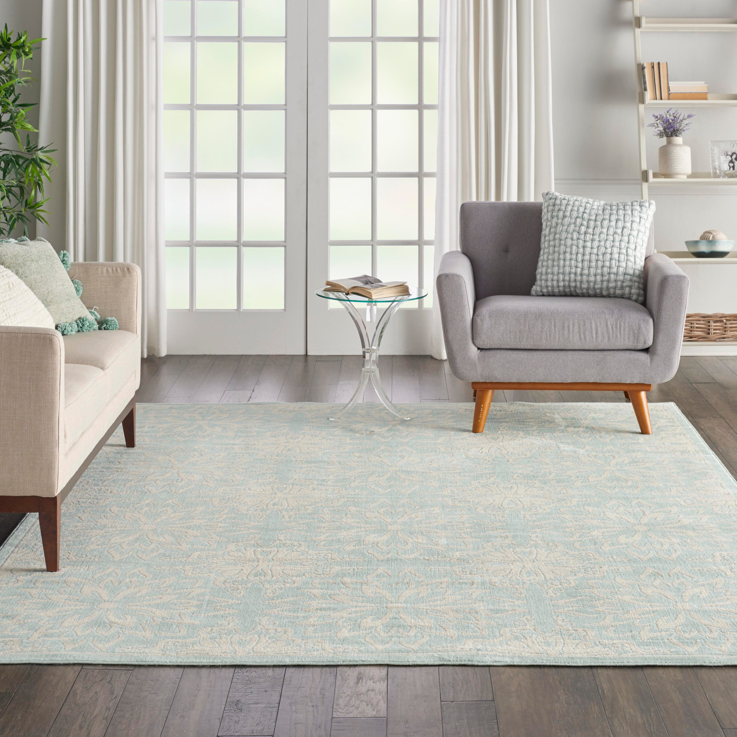 Nourison Home Jubilant 8' x 10' Floral Area Rug, Ivory/Green, rollover