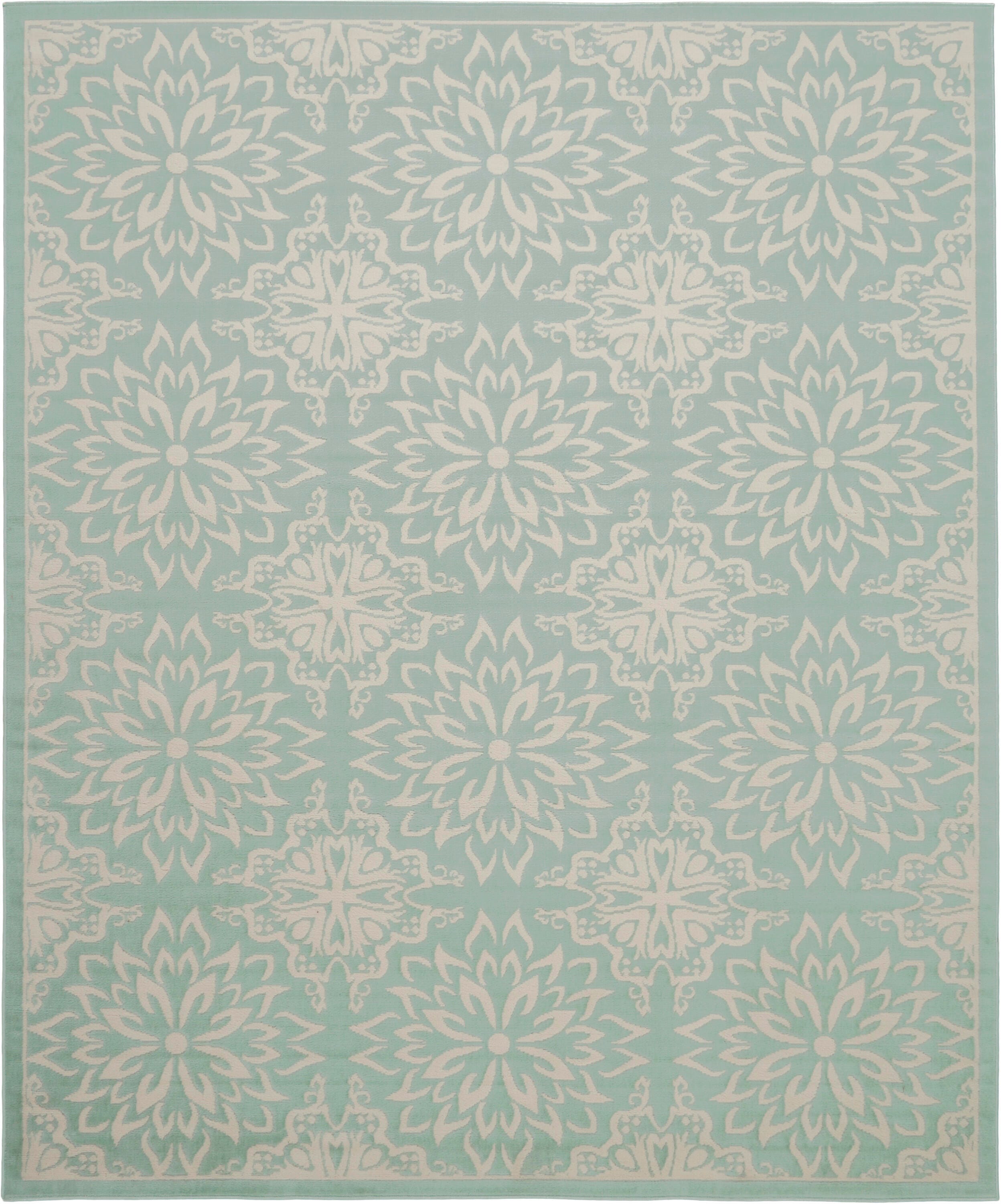 Nourison Home Jubilant 8' x 10' Floral Area Rug, Ivory/Green, large