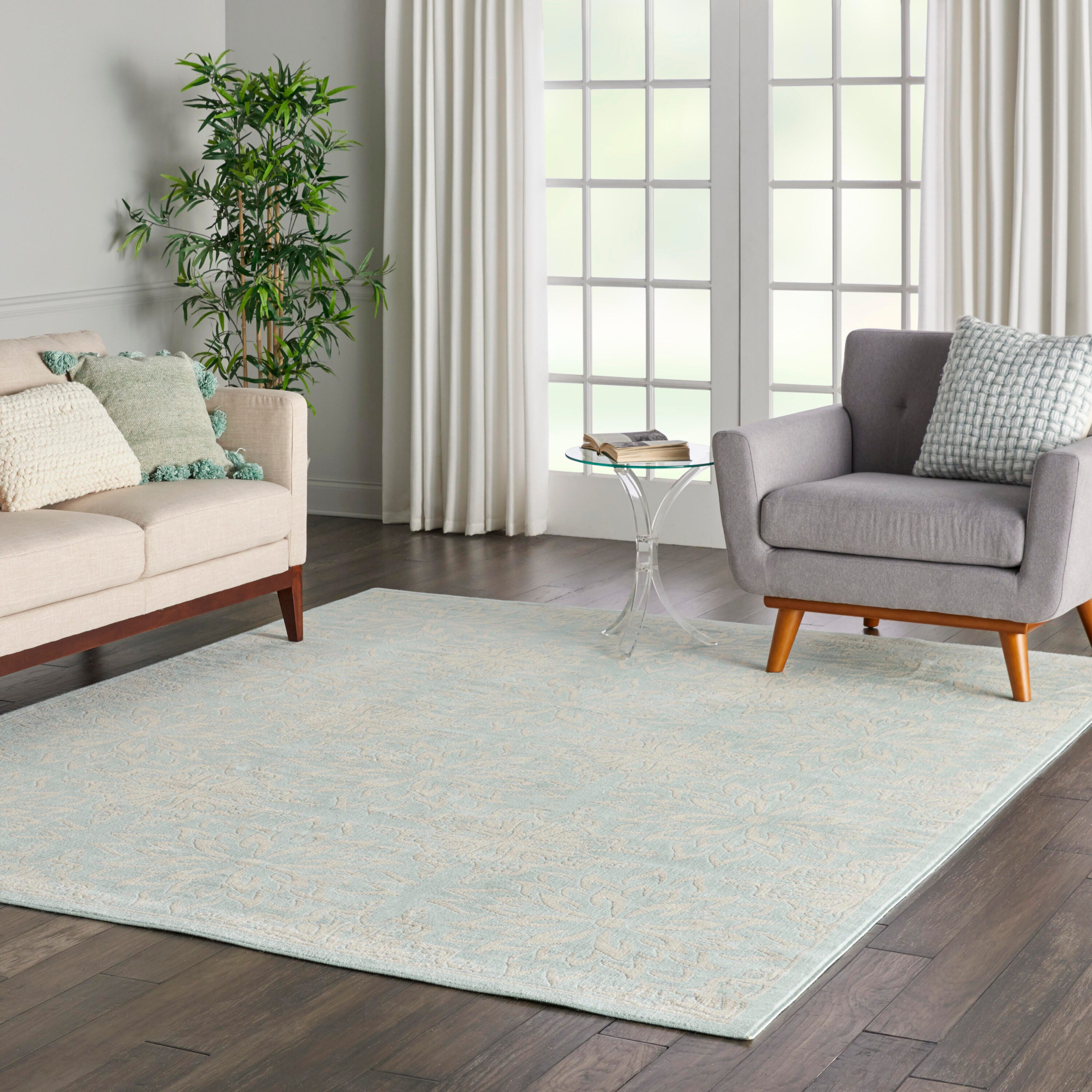 Nourison Home Jubilant 8' x 10' Floral Area Rug, Ivory/Green, large