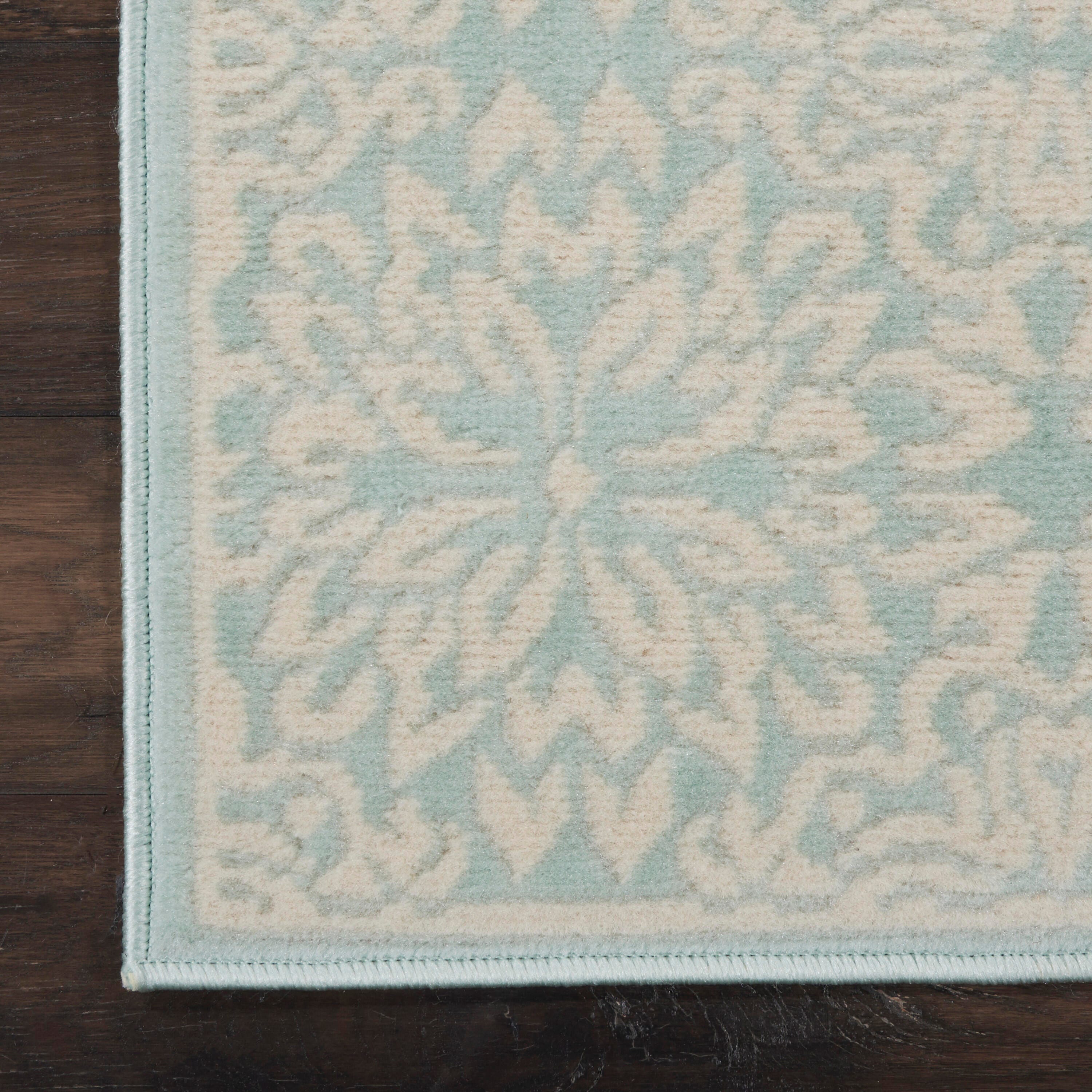 Nourison Home Jubilant 2' x 7'  Floral Runner Rug, Ivory/Green, large