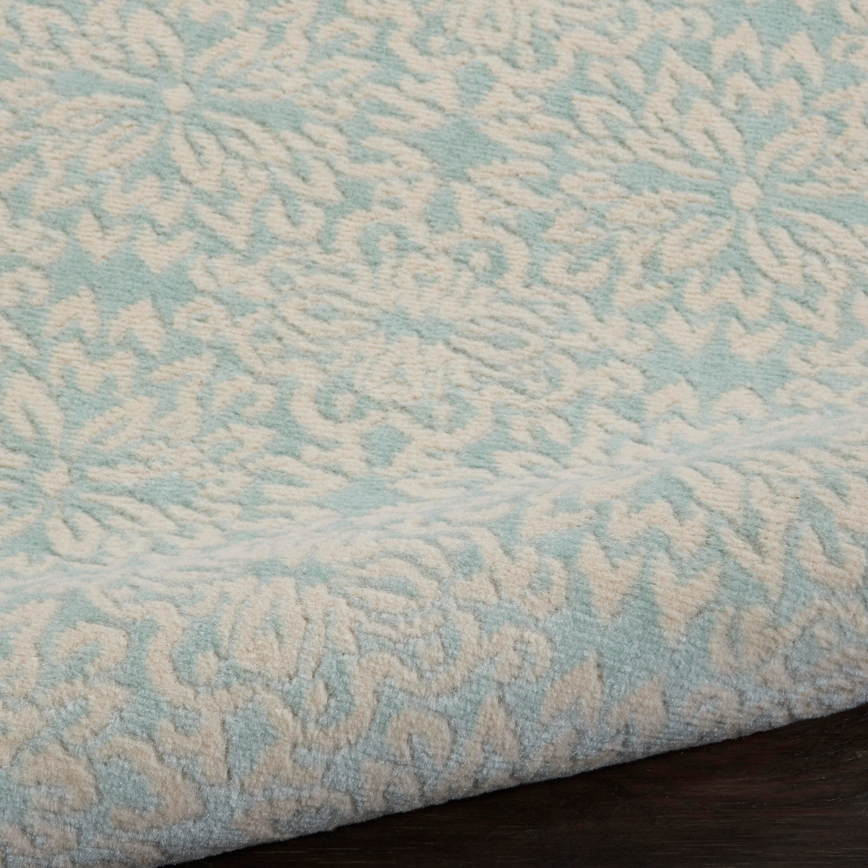 Nourison Home Jubilant 2' x 7'  Floral Runner Rug, Ivory/Green, large