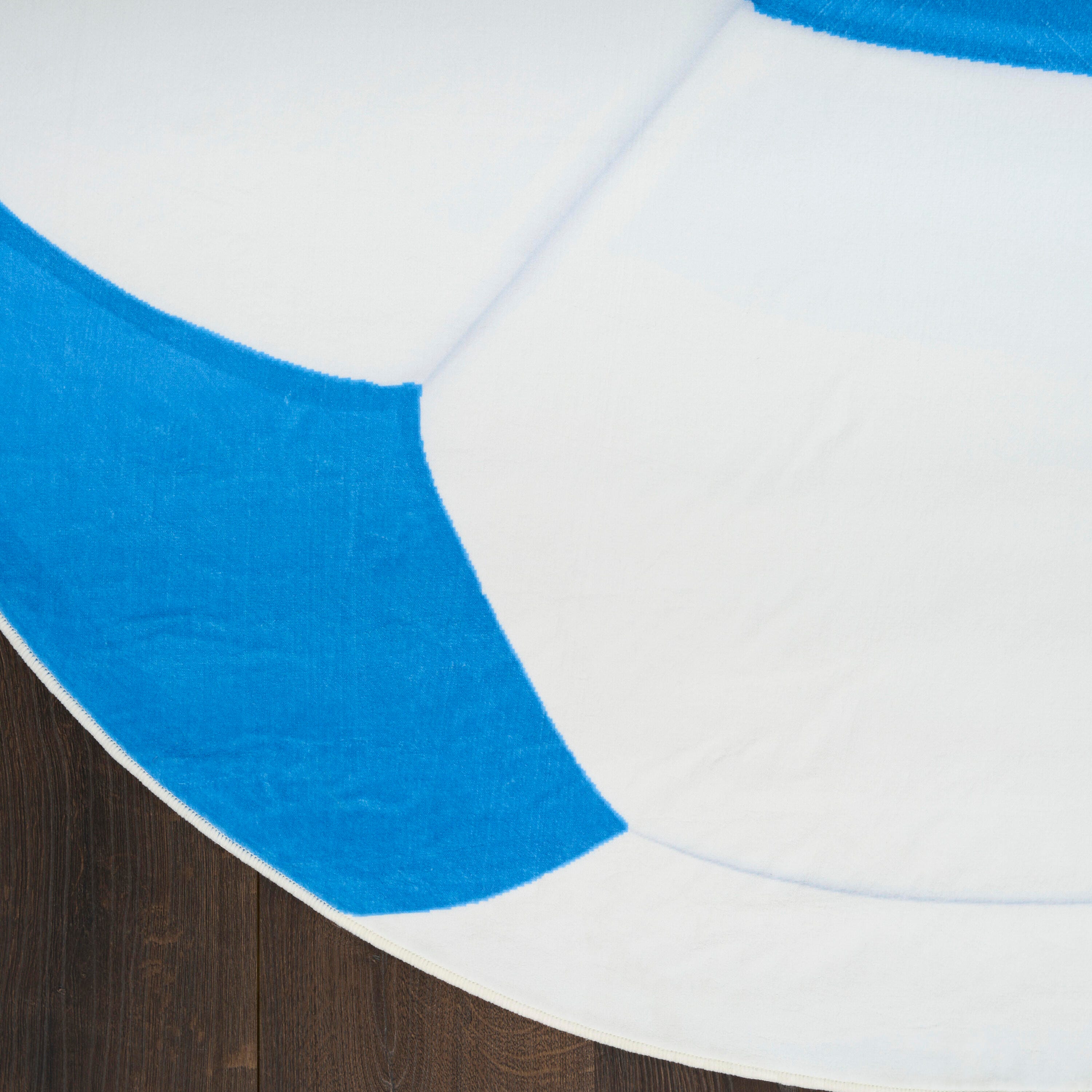 Nourison Home Football 5' Round  Area Rug, Blue, large