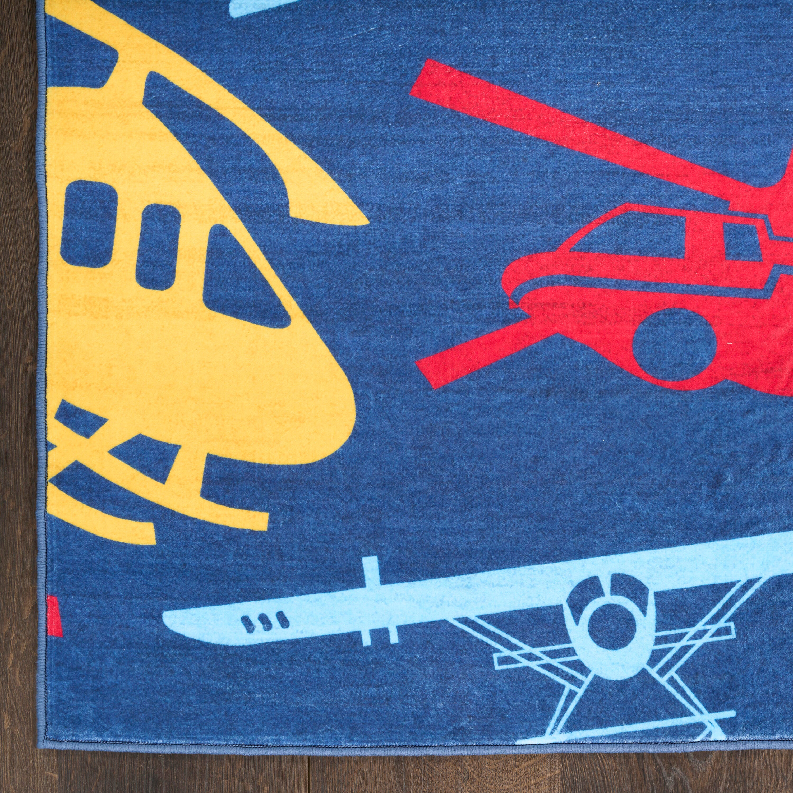 Nourison Home Helicopter 4' x 6'  Area Rug, Navy/Multi, large