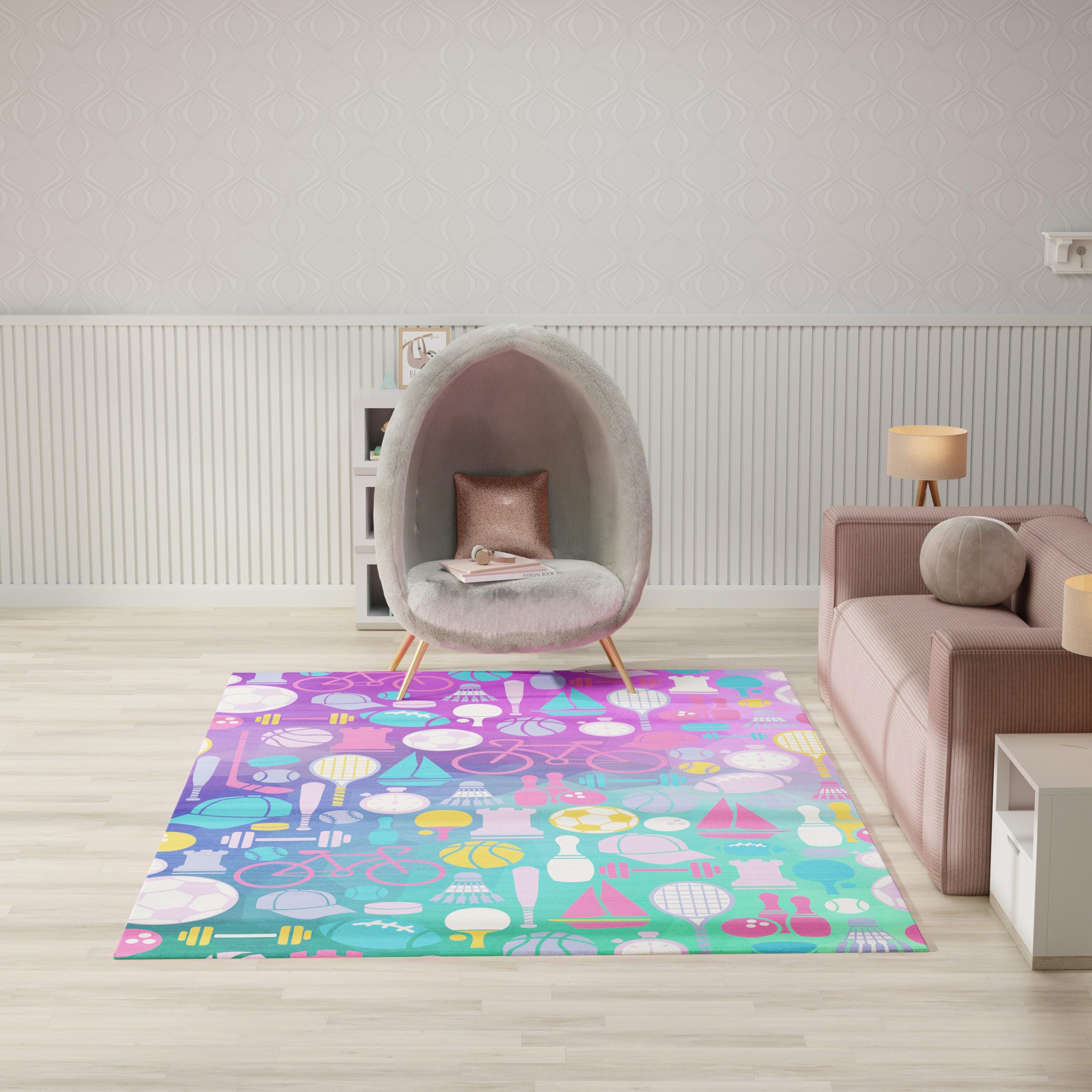 Nourison Home Sport 7' x 9'  Area Rug, Purple, large