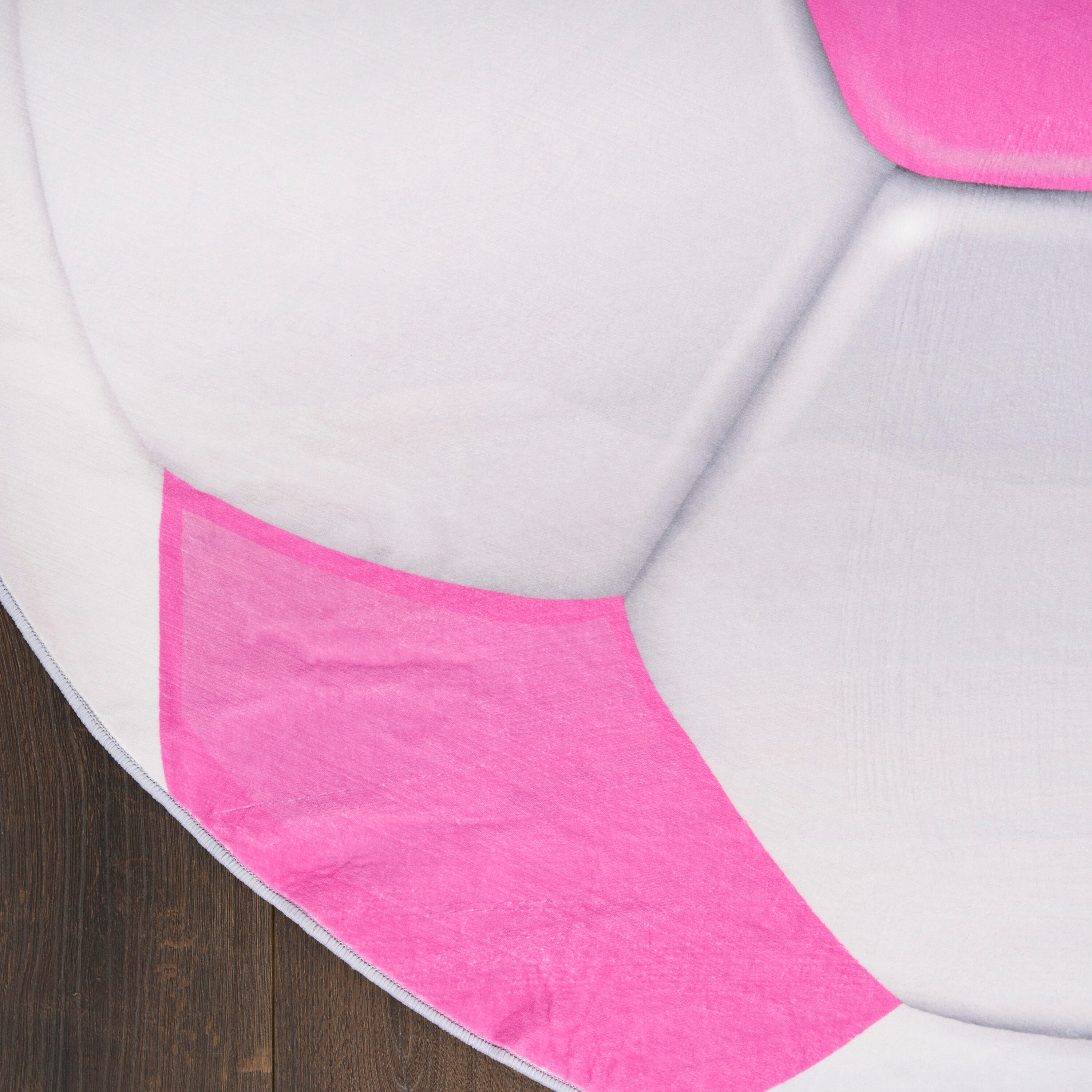 Nourison Home Football 5' Round  Area Rug, Pink, large