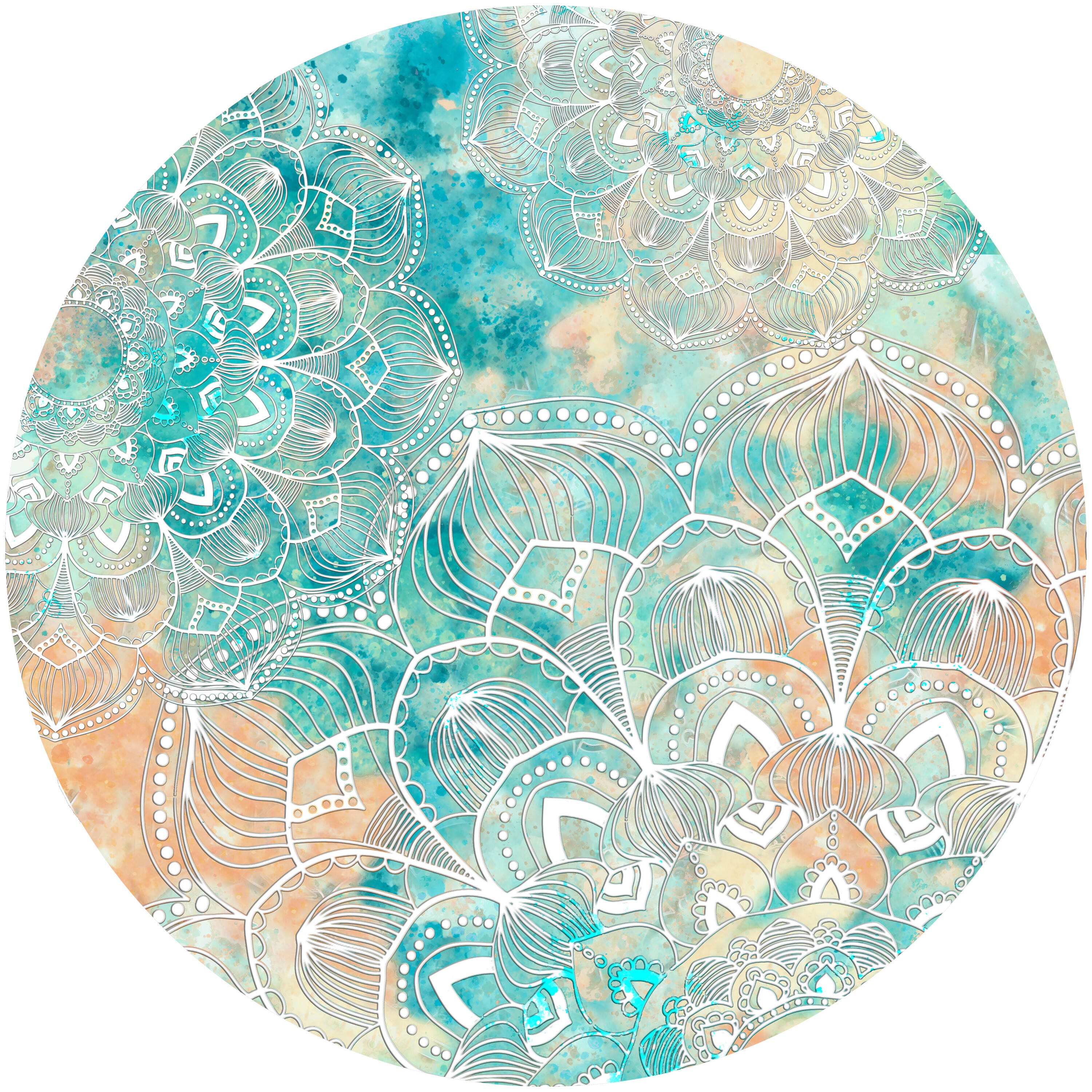 Nourison Home Mandala 5' Round  Area Rug, , large