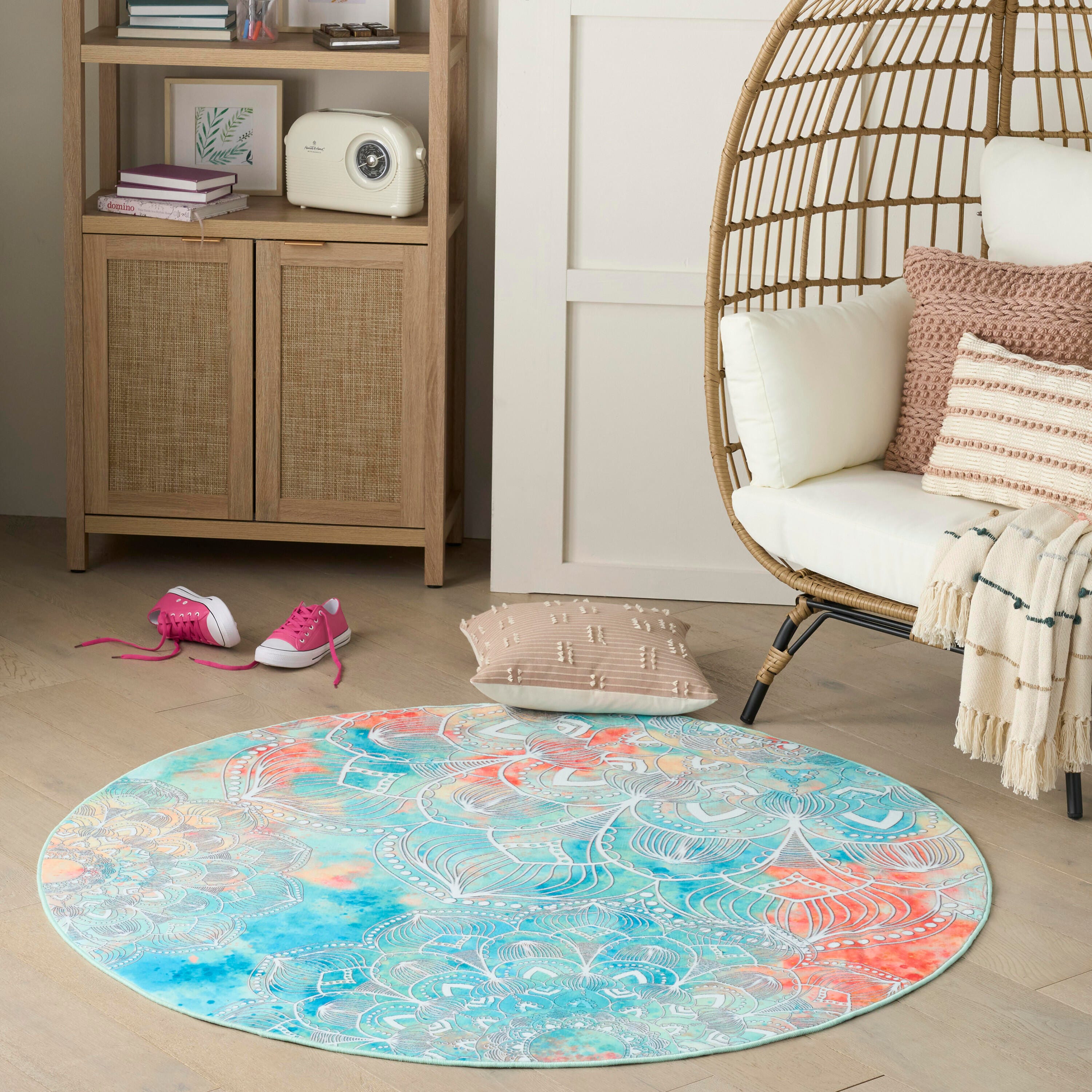 Nourison Home Mandala 5' Round  Area Rug, , large