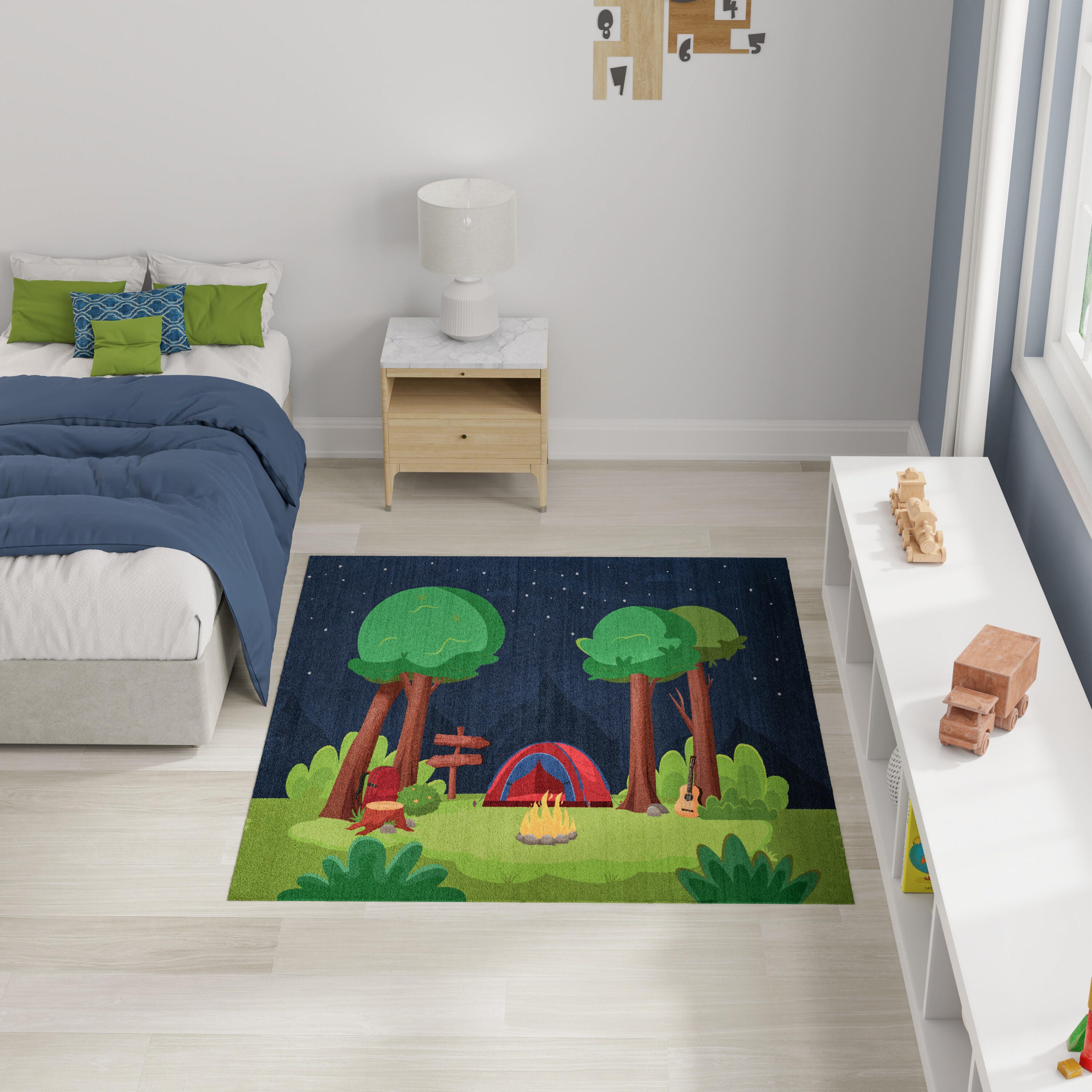 Nourison Home Camping 3' x 5'  Area Rug, Navy/Multi, large
