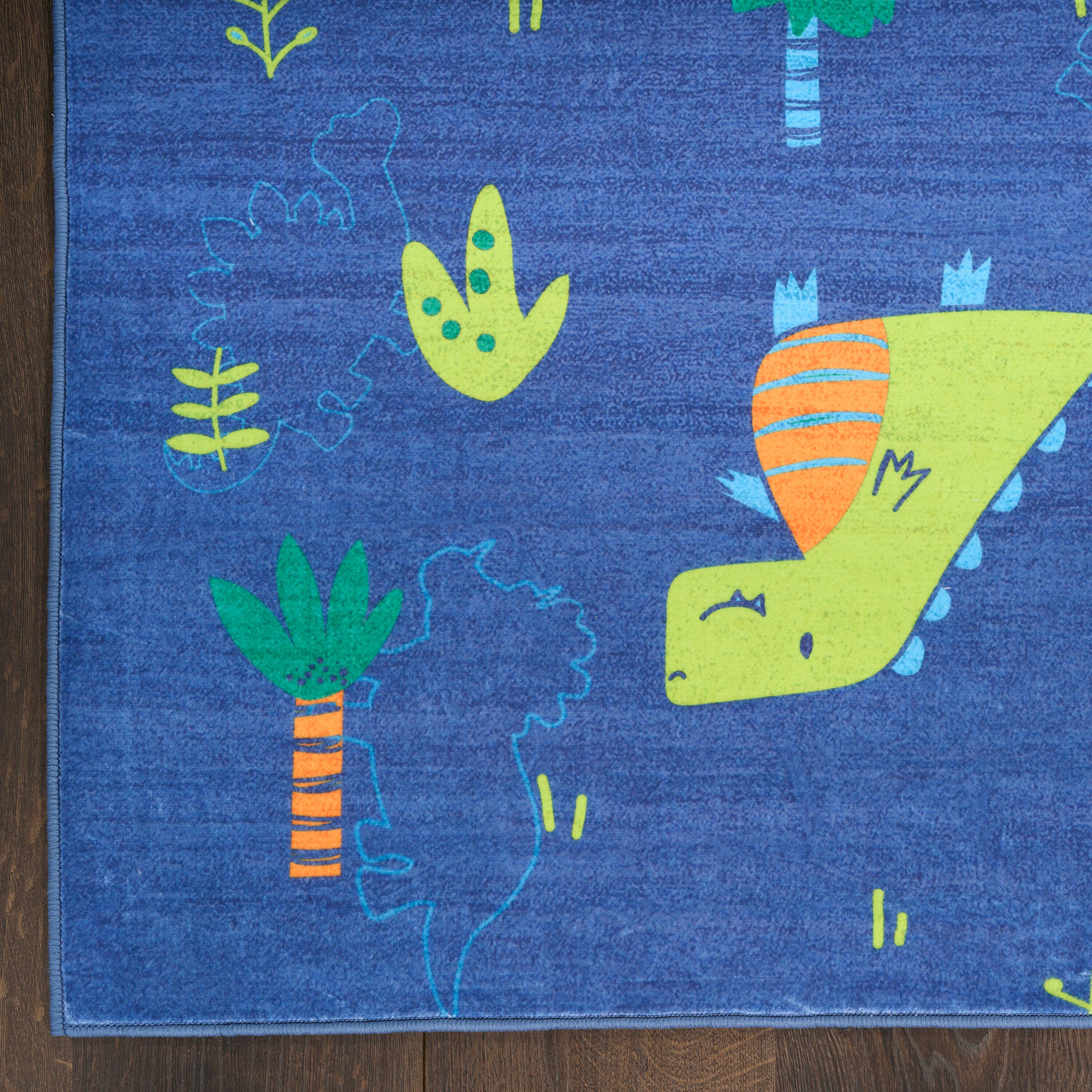 Nourison Home Dinosaurs 4' x 6'  Area Rug, Navy/Multi, large
