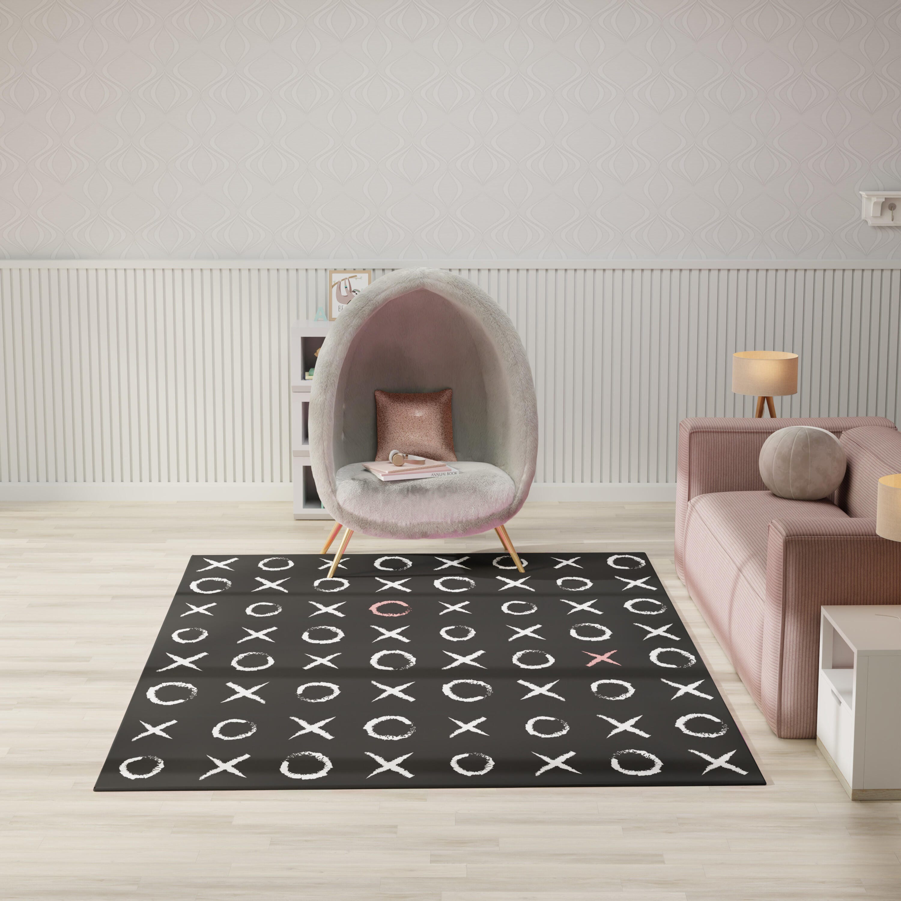Nourison Home 7' x 9'  Area Rug, Black, large