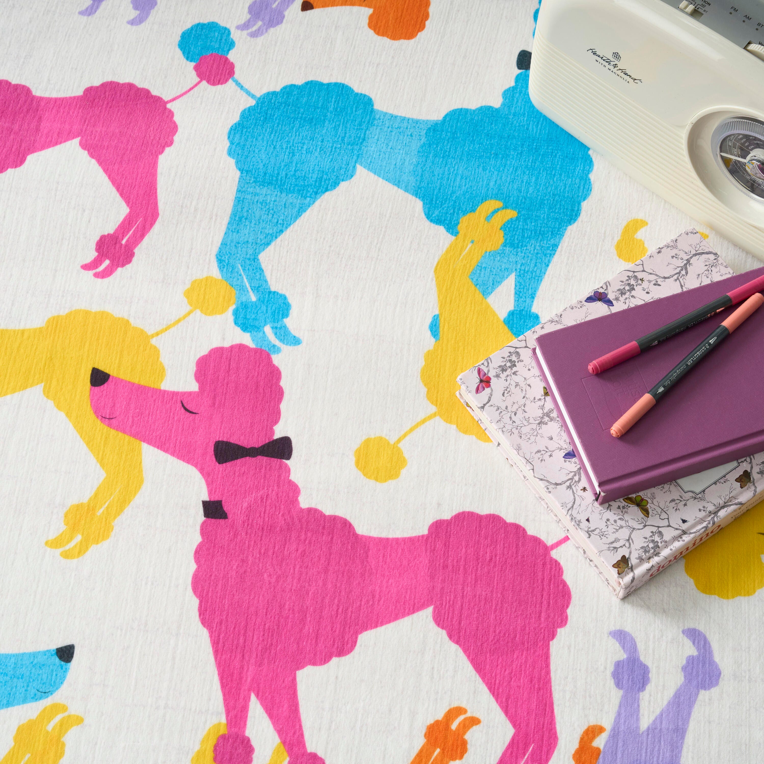 Nourison Home Poodle 3' x 5'  Area Rug, Ivory/Multi, large
