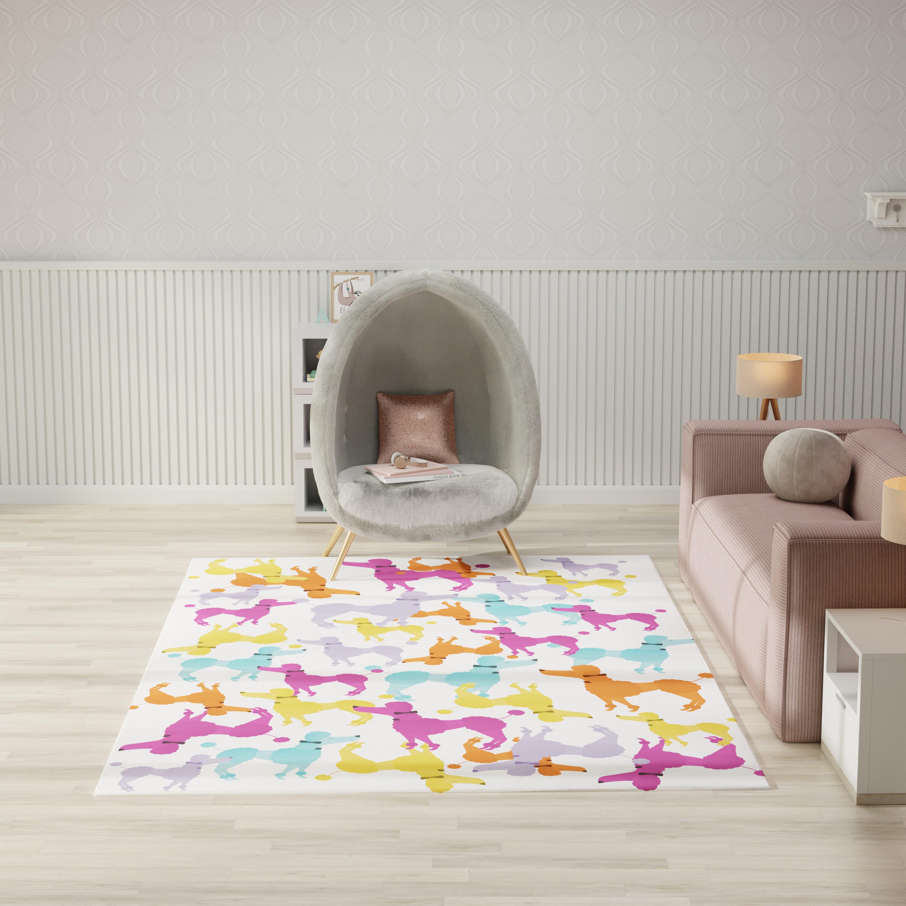 Nourison Home Poodle 7' x 9'  Area Rug, Ivory/Multi, large