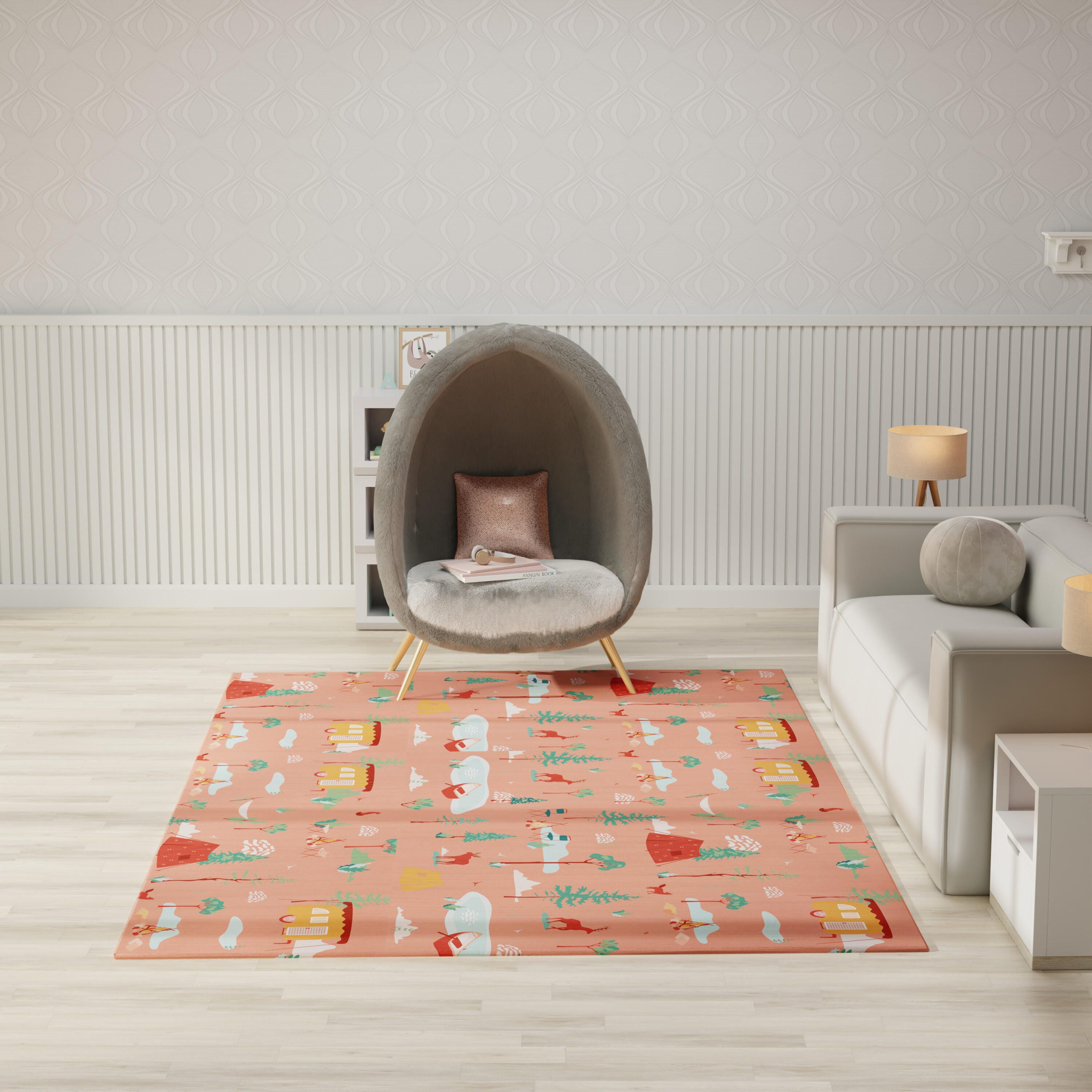 Nourison Home Whimsical Camping 7' x 9'  Area Rug, Multi, large