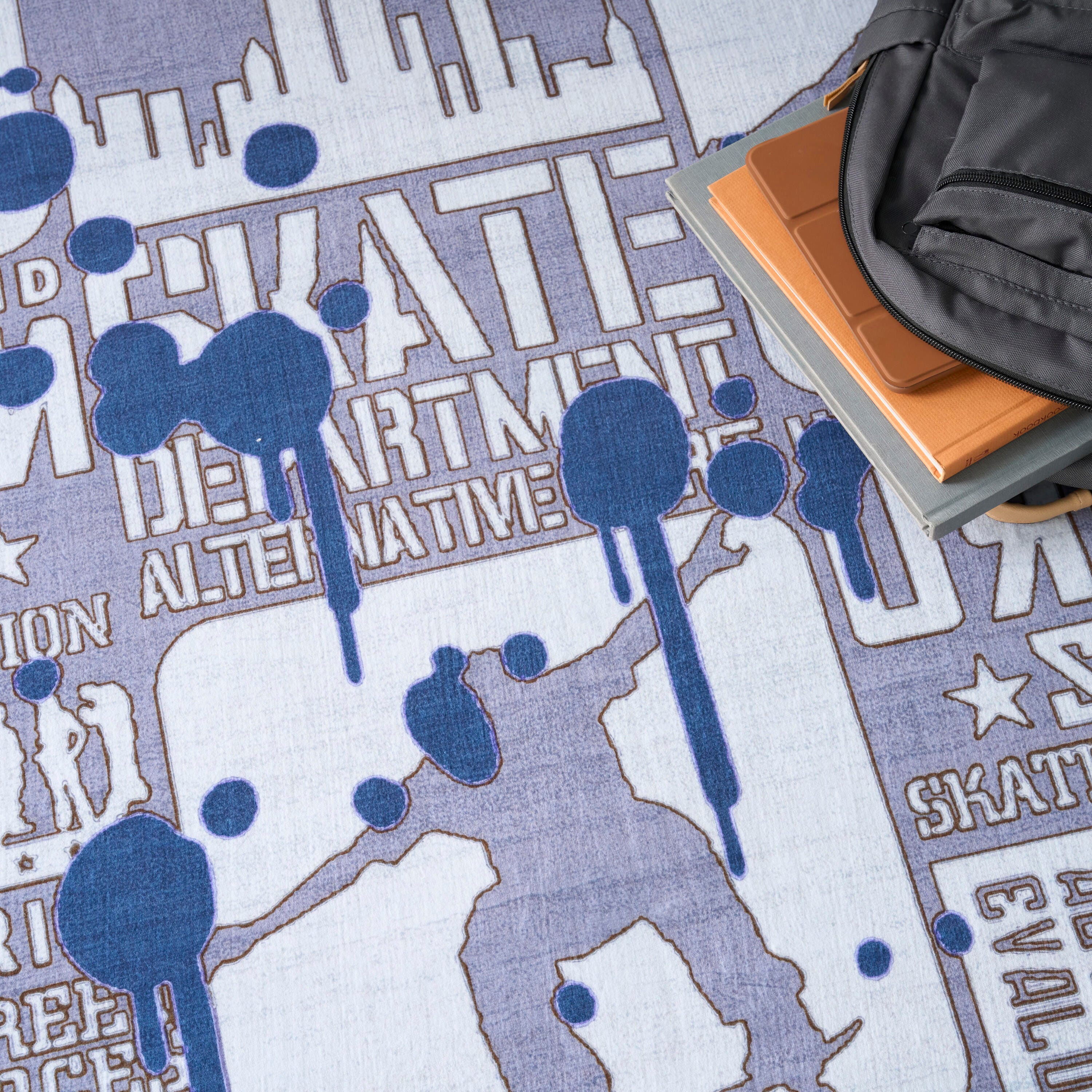 Nourison Home Graffiti 5' x 7'  Area Rug, Blue, large
