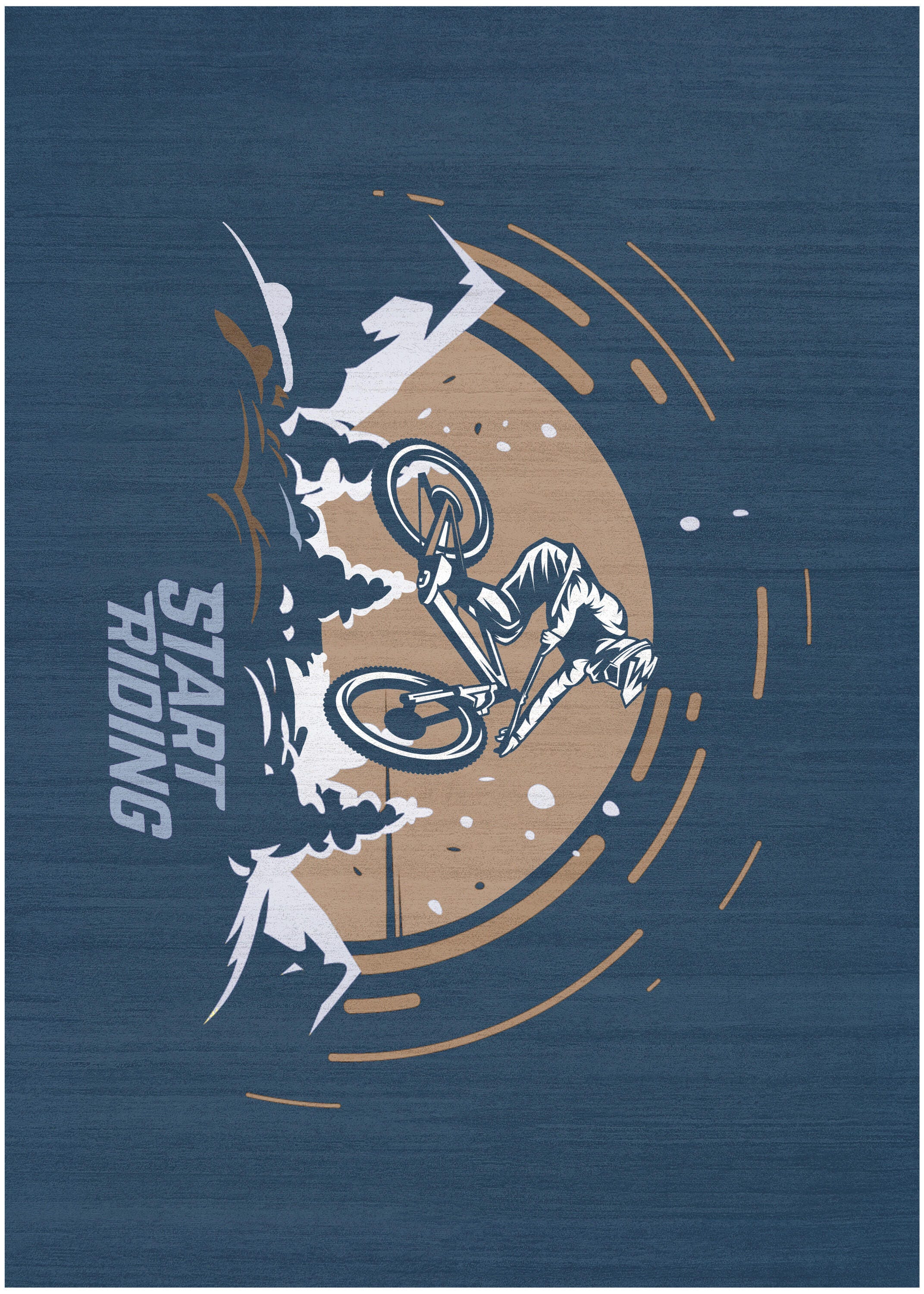Nourison Home Mountain Biker 3' x 5'  Area Rug, Blue, large