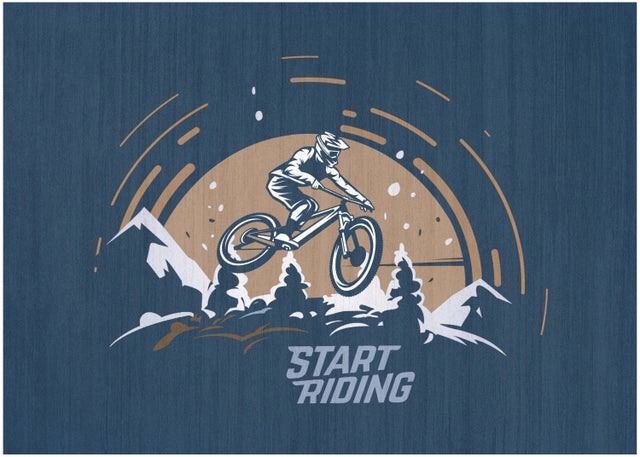 Nourison Home Mountain Biker 6'6" x 9'2" Area Rug, Blue