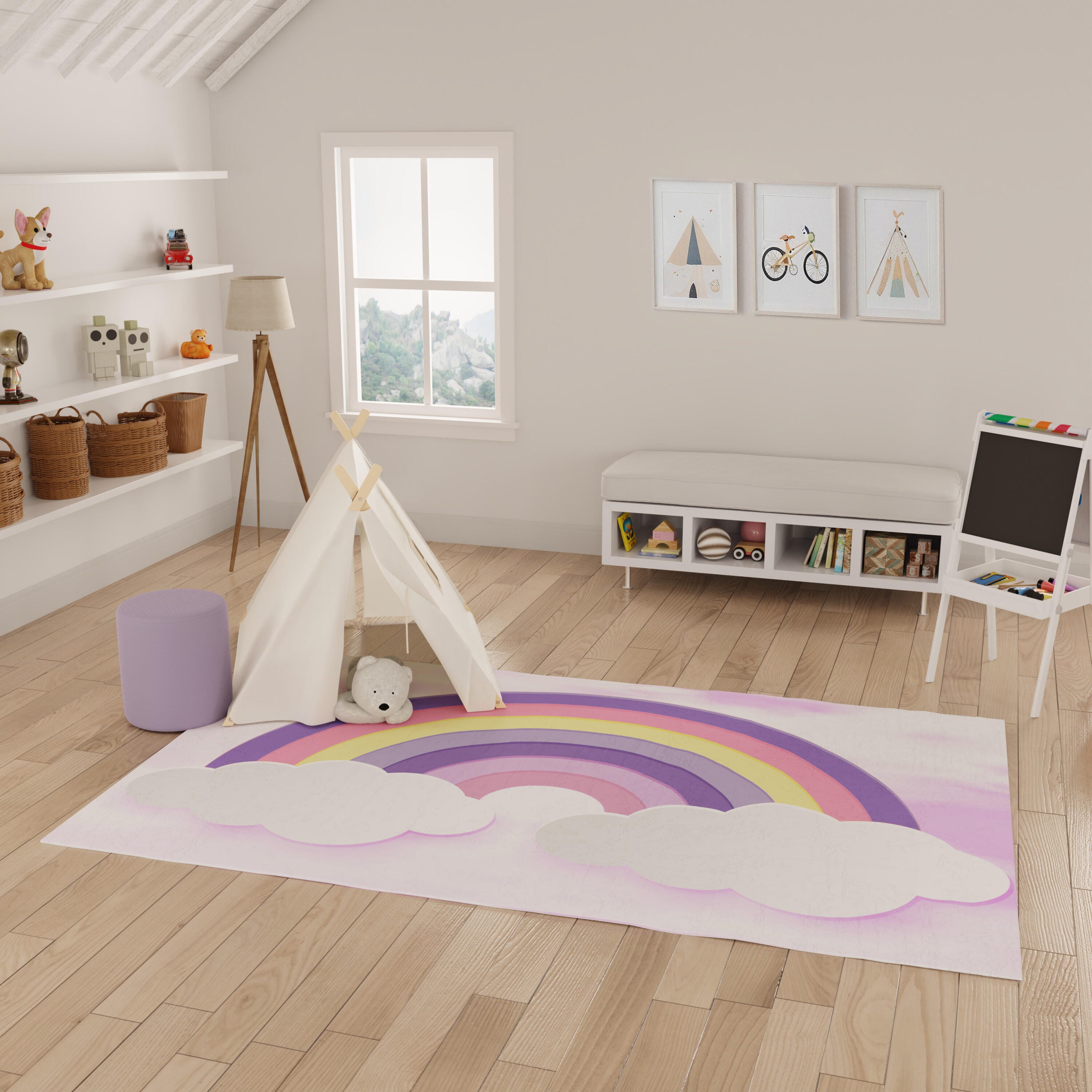 Nourison Home Rainbow 7' x 9'  Area Rug, Multi, large