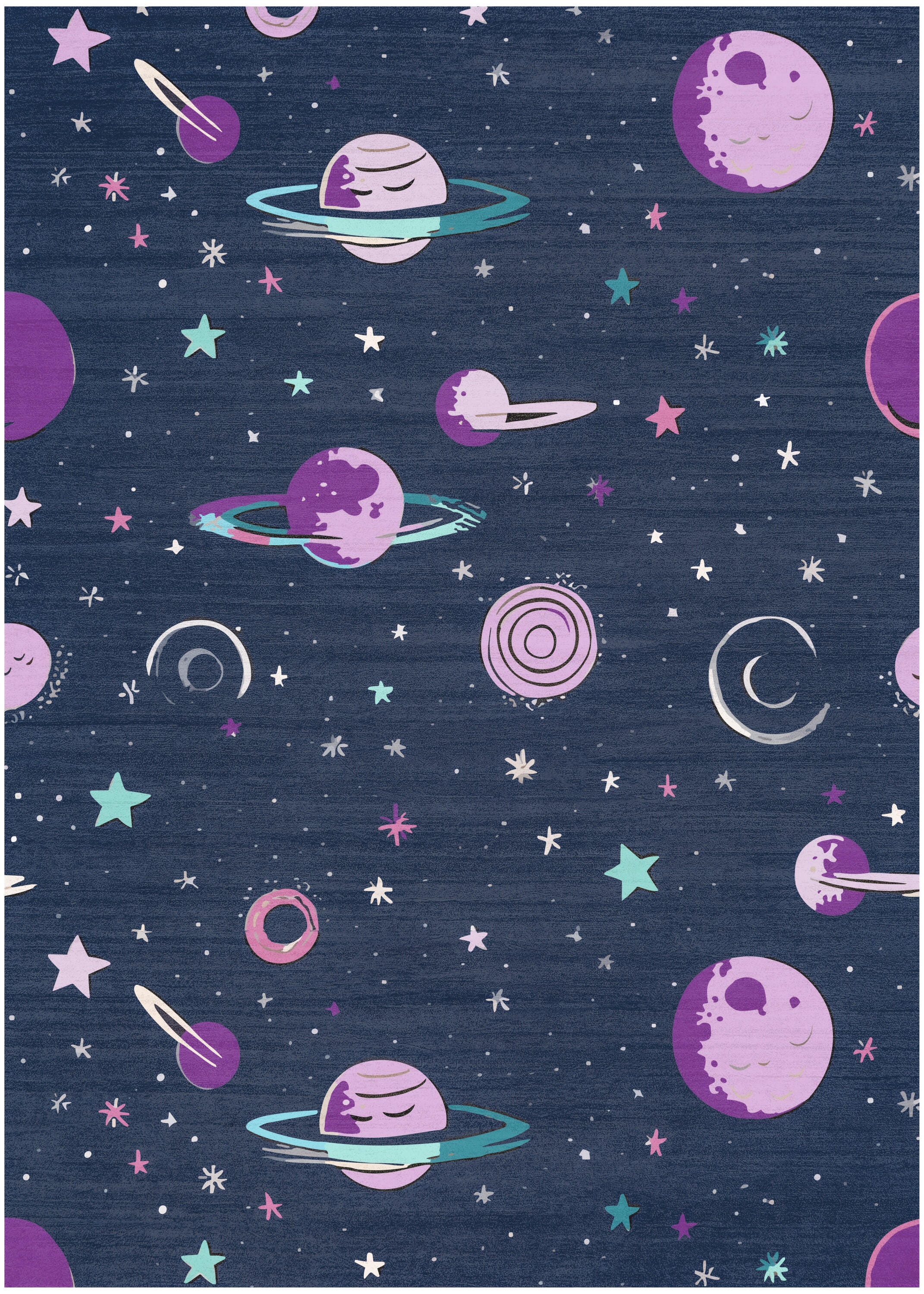 Nourison Home Planets 3' x 5'  Area Rug, Black, large