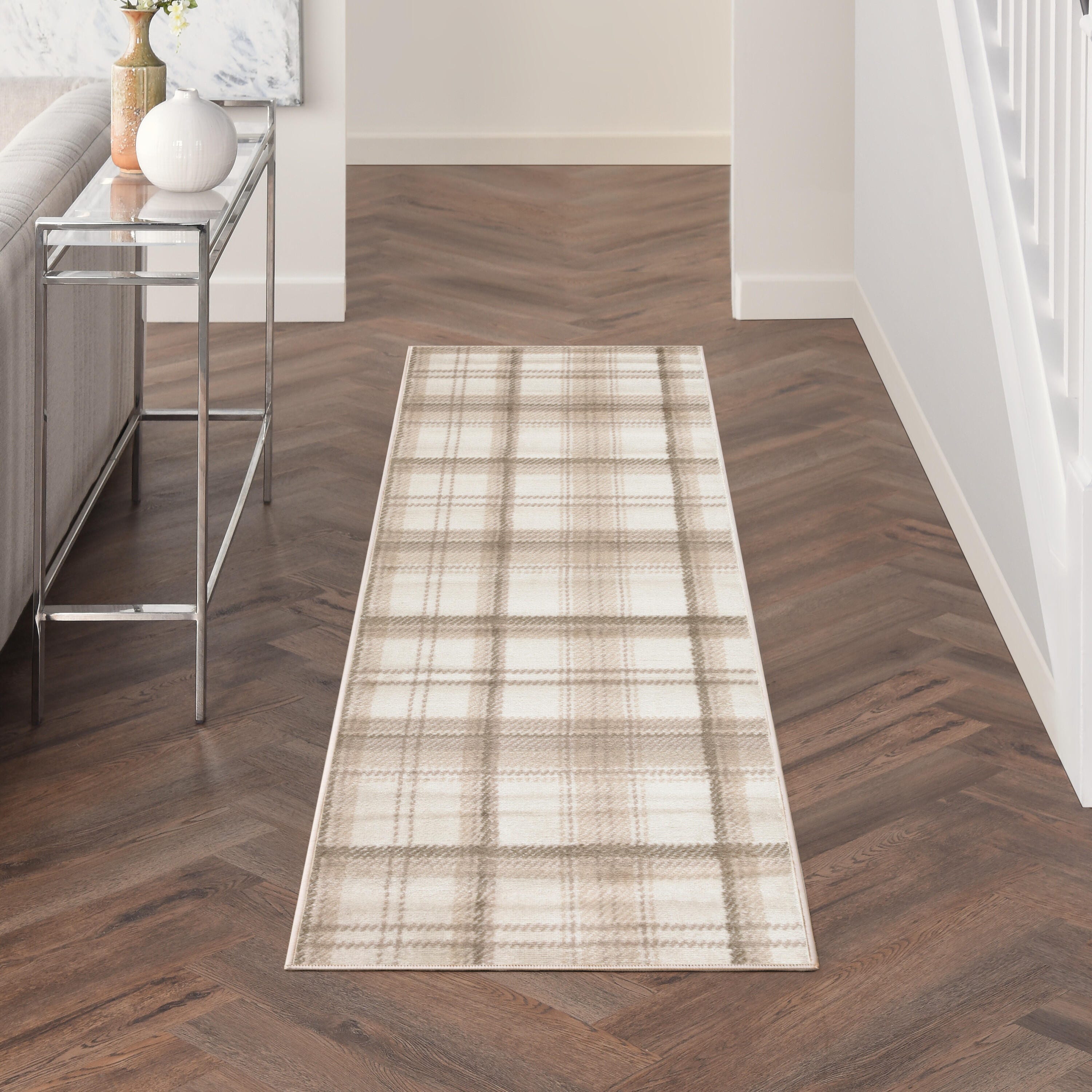 Nourison Home Grafix 2' x 6' Runner Rug, Ivory/Beige, rollover
