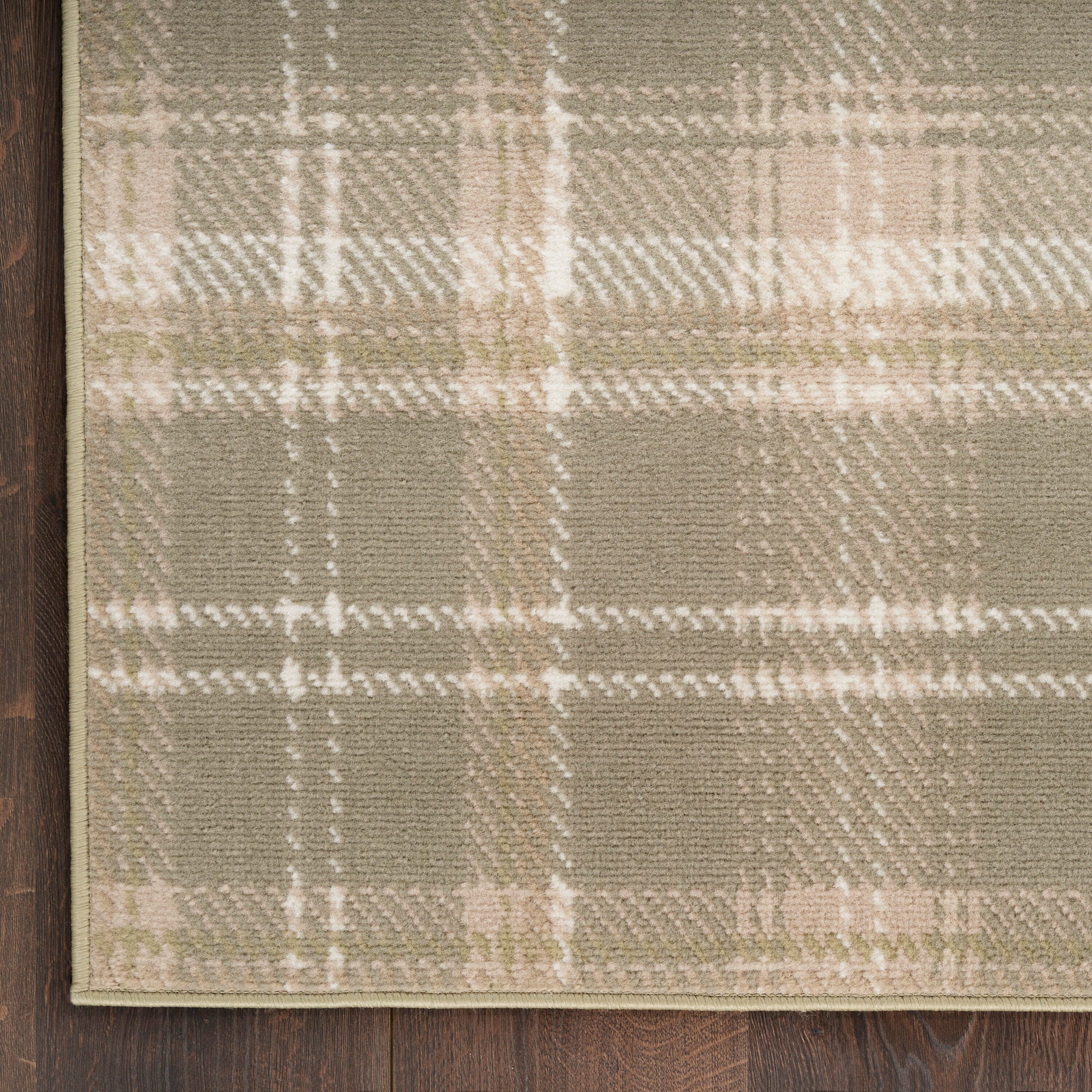 Nourison Home Grafix 2'3" x 7'6" Runner Rug, Olive, large