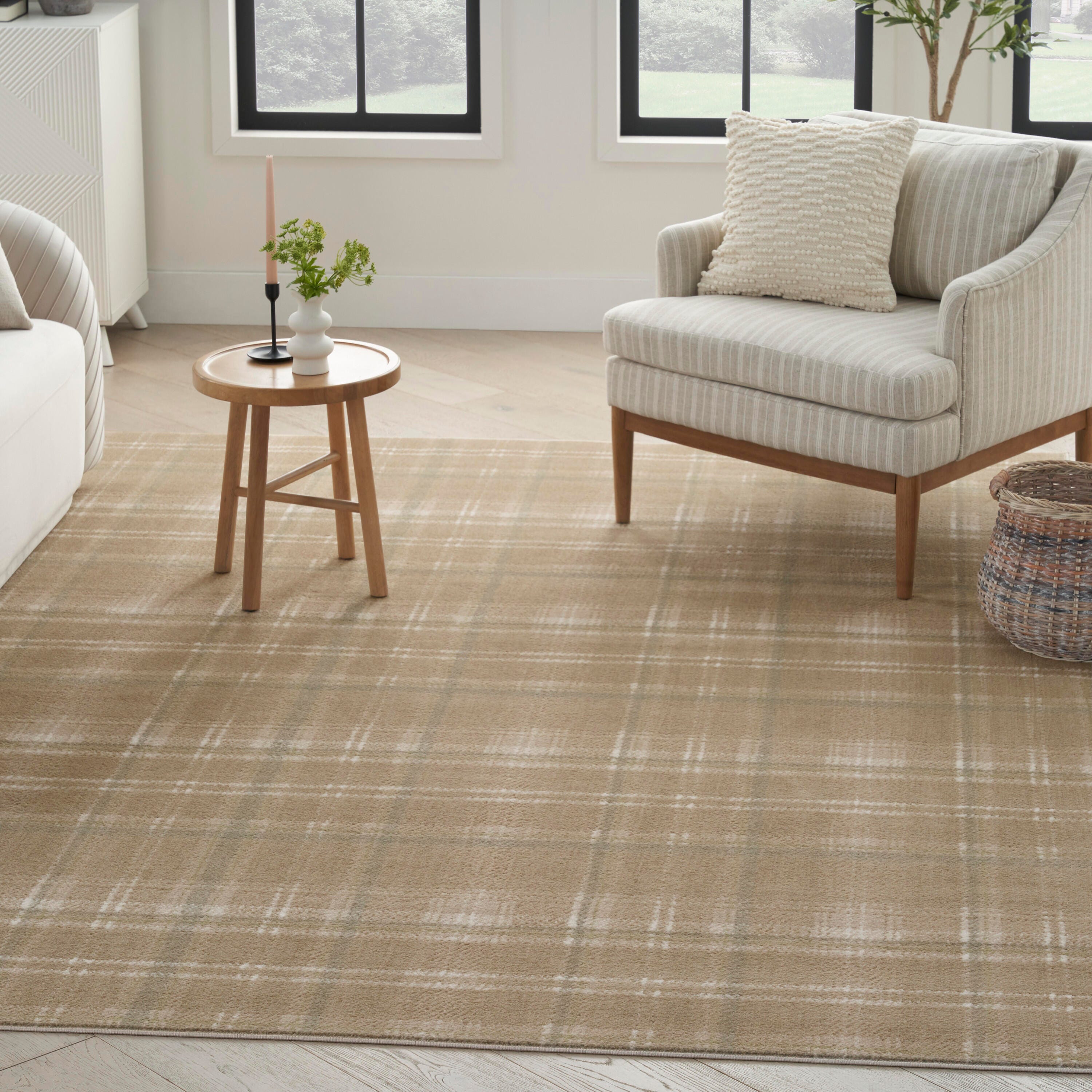 Nourison Home Grafix 7'10" x 9'10" Area Rug, Taupe, rollover