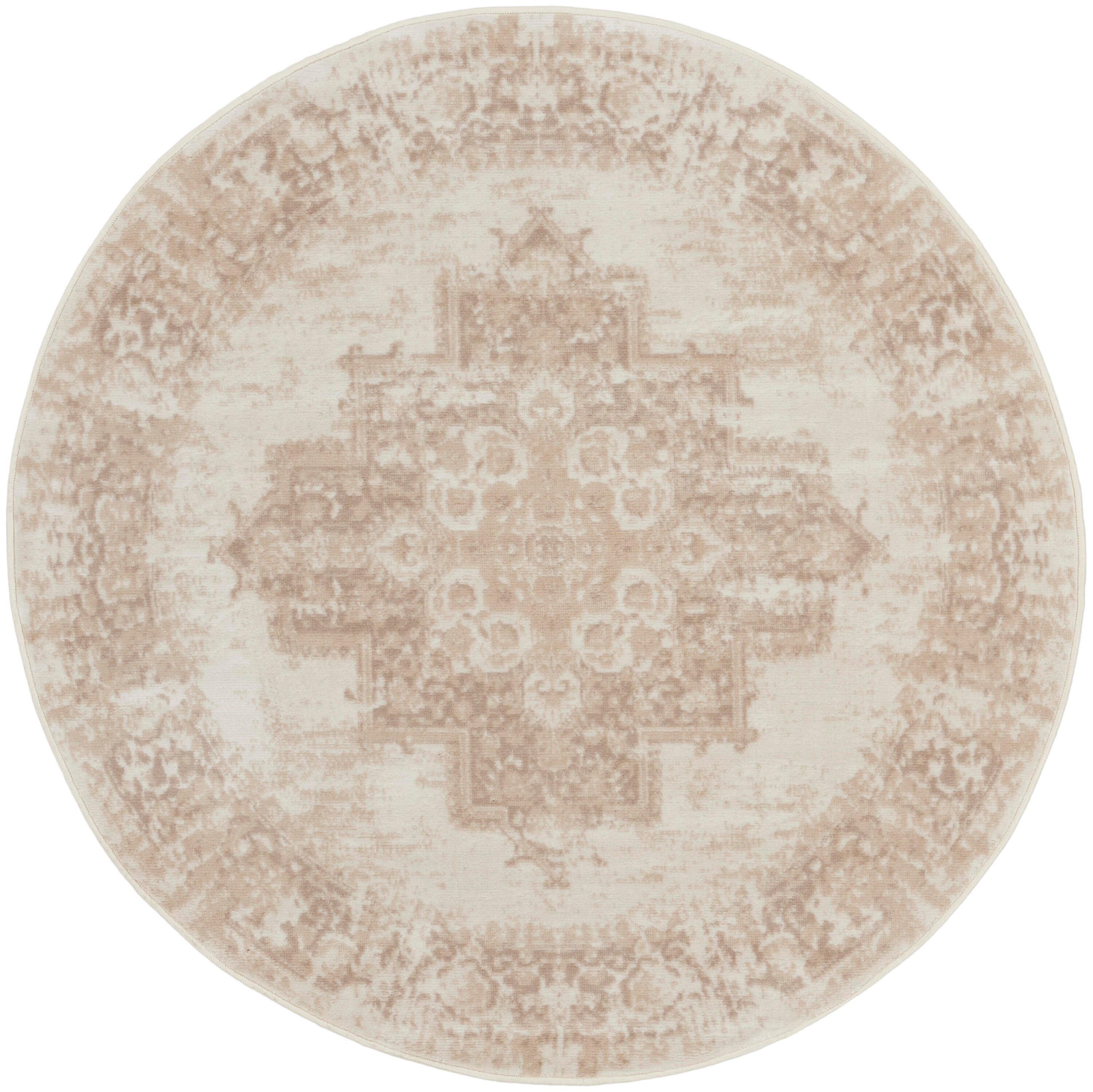 Nourison Home Grafix 4' Round Medallion Area Rug, Ivory/Beige, large