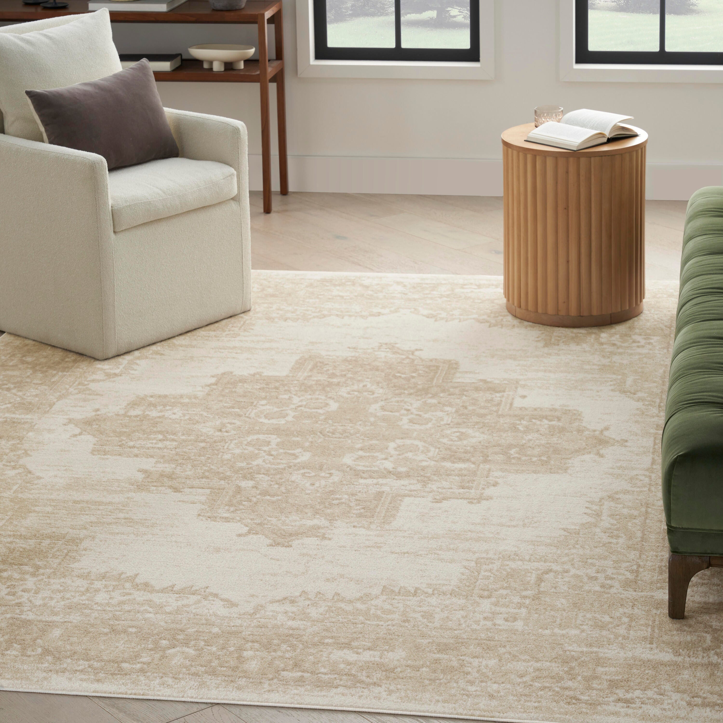 Nourison Home Grafix 5'3" x 7'3" Medallion Area Rug, Ivory/Beige, rollover